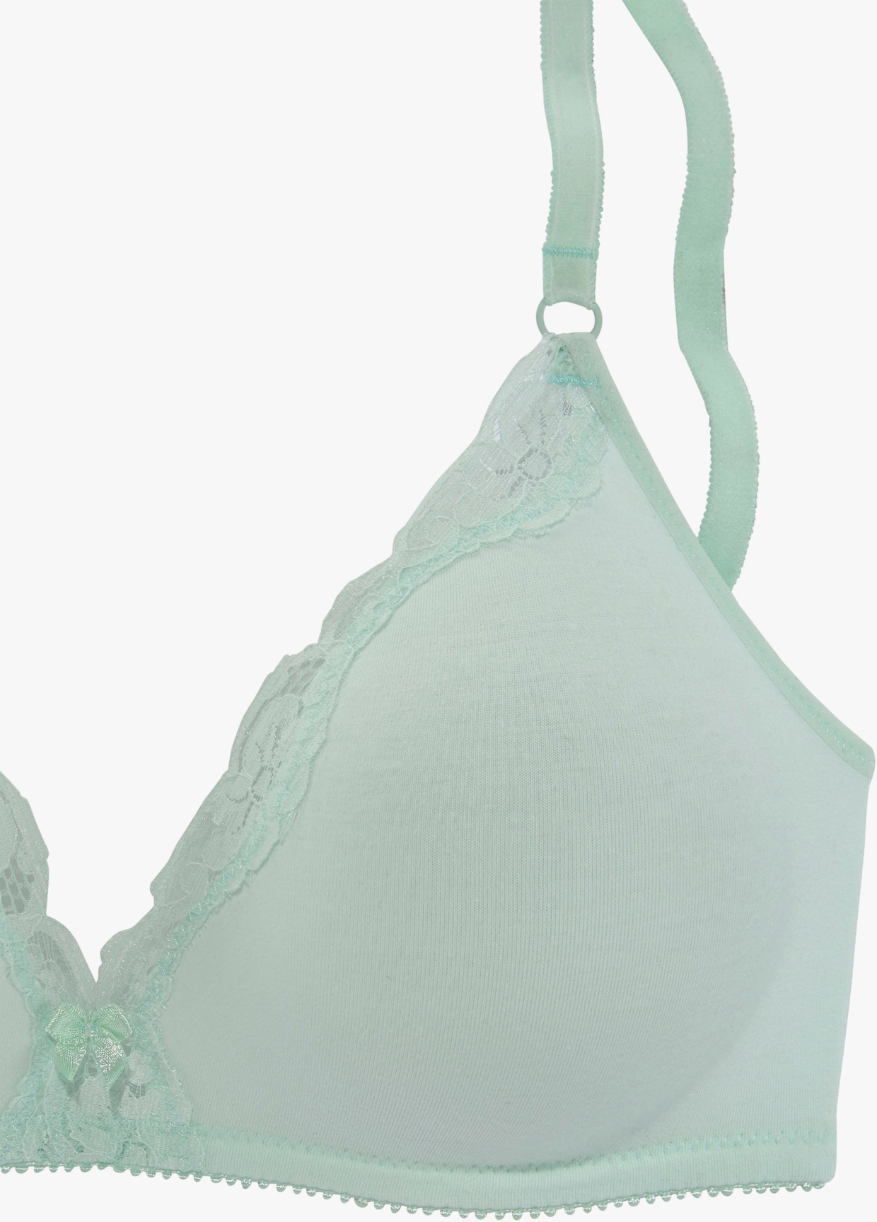 petite fleur Soutien-gorge Bralette - menthe + blanc