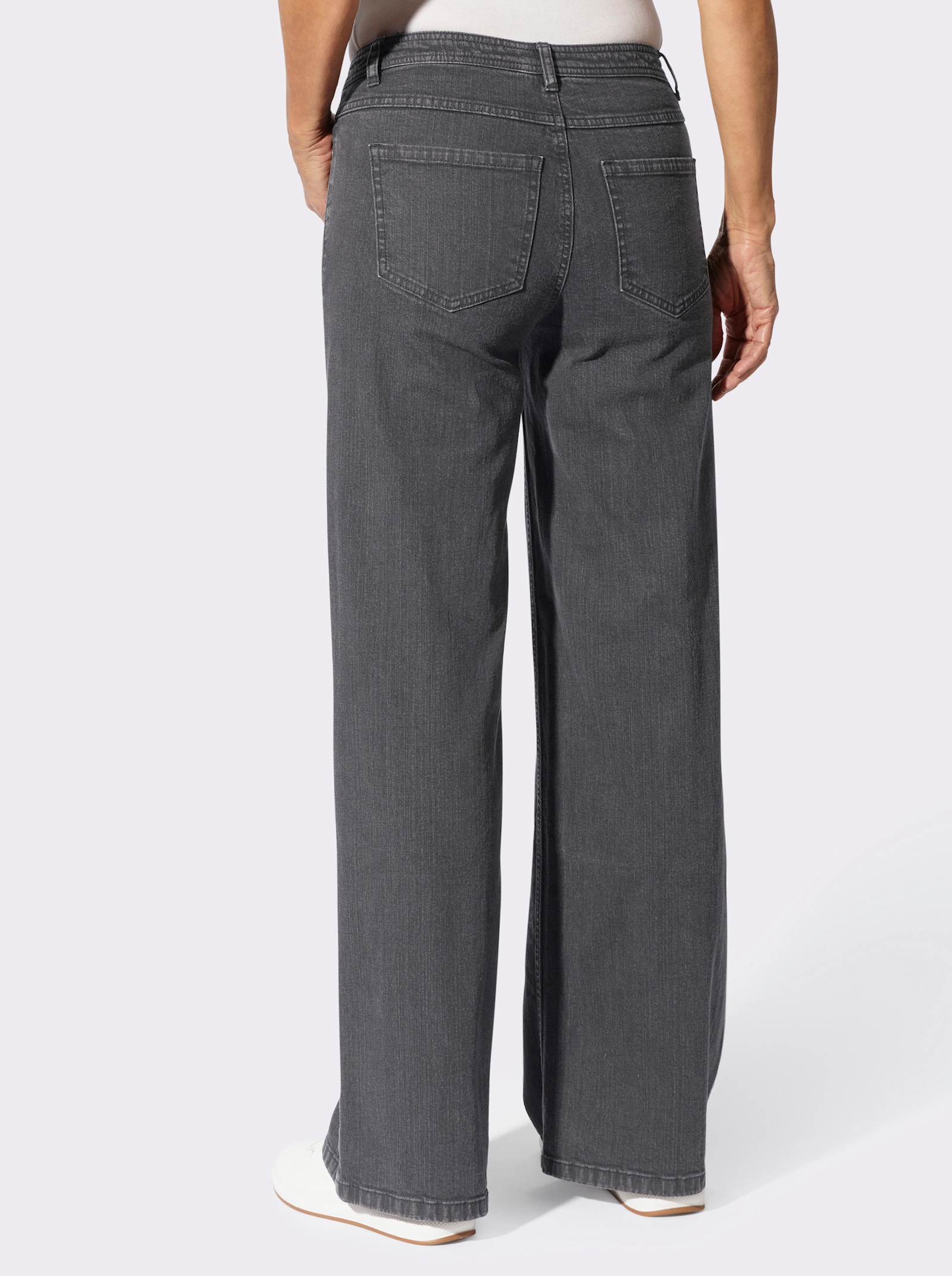 5-Pocket-Jeans mit Kontrastnähten - grey denim