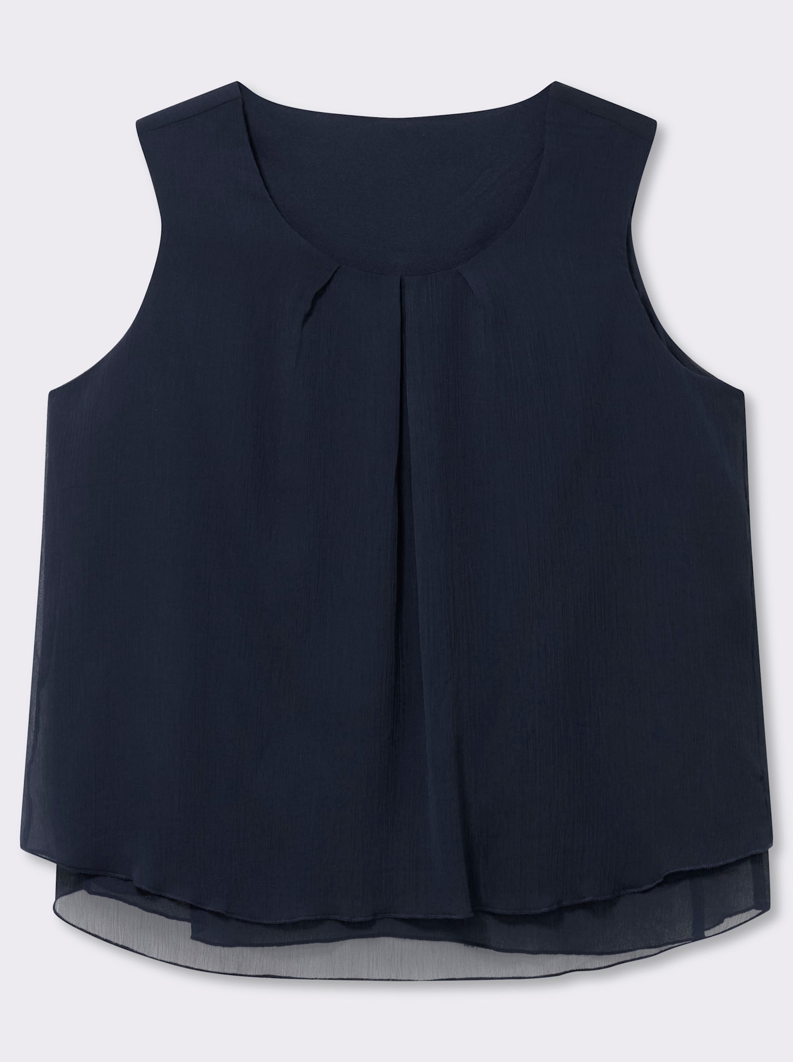 Blusentop in Crêpe-Qualität - marine