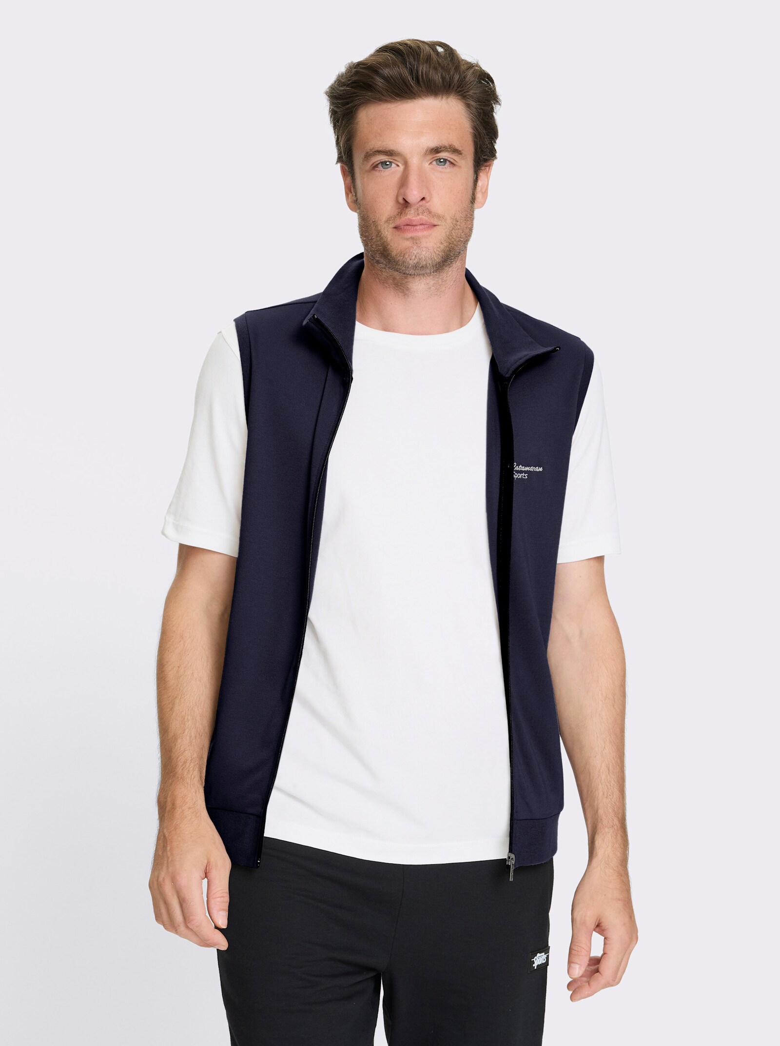 Catamaran Sports Sweatvest met zijzakken - marine