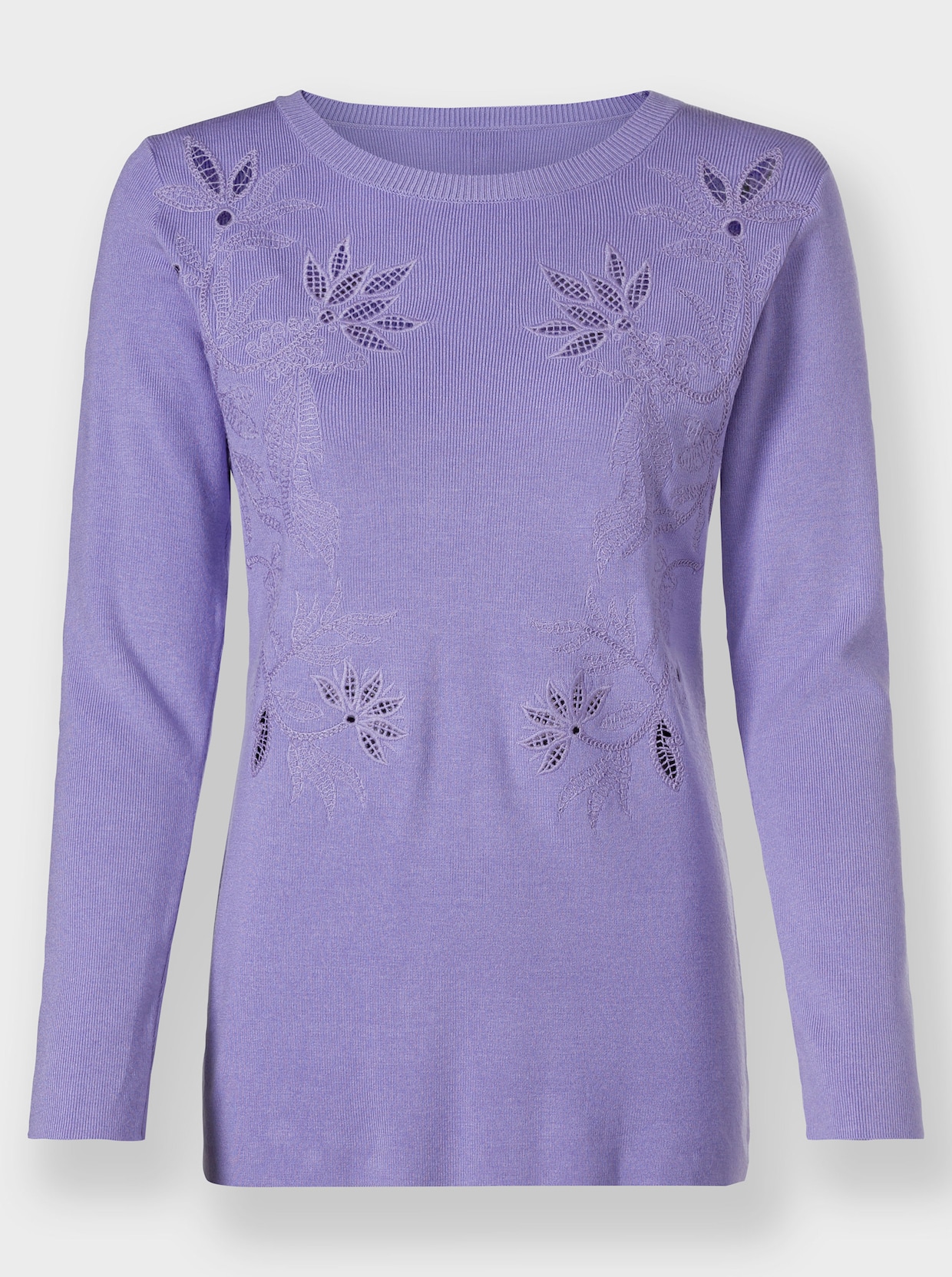 heine Pullover met ronde hals - lavendel