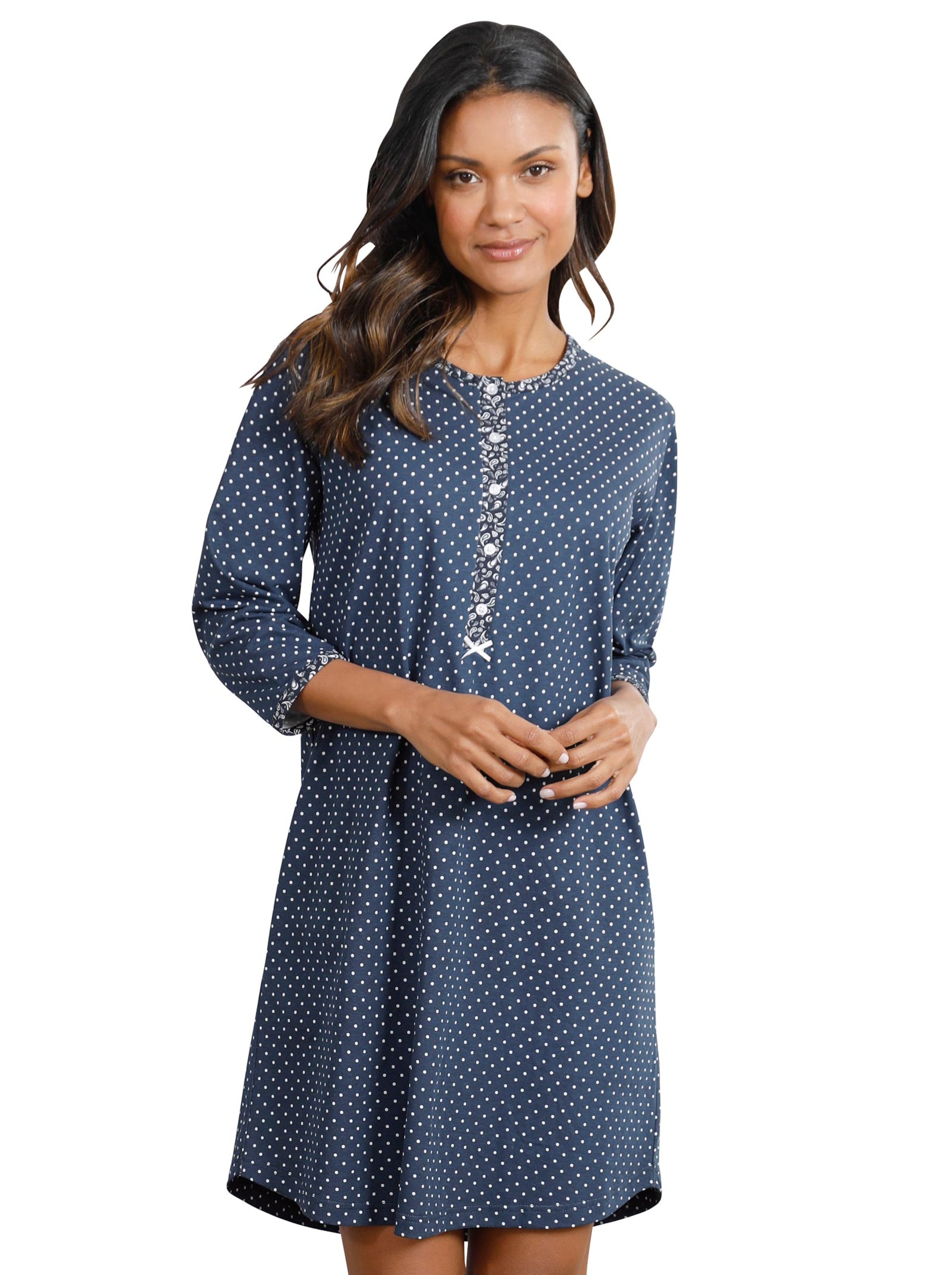 Sleepshirt - marine-gepunktet