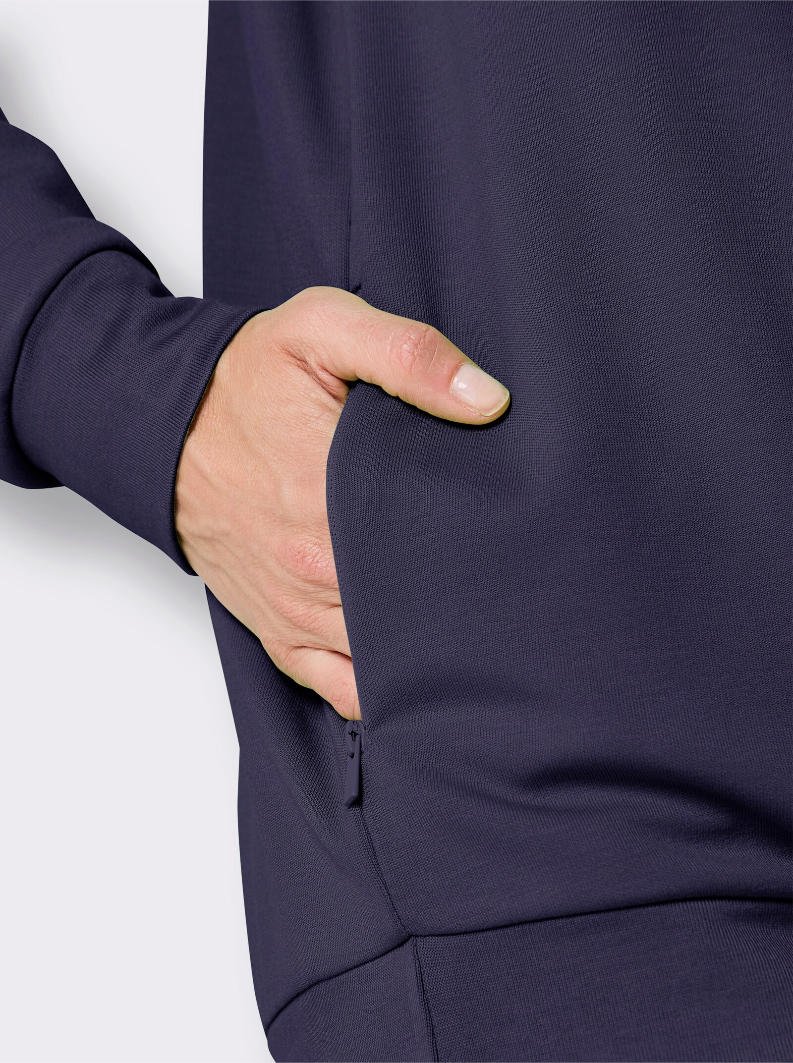 Catamaran Sports Sweatshirt mit Reißverschluss-Nahttasche - marine