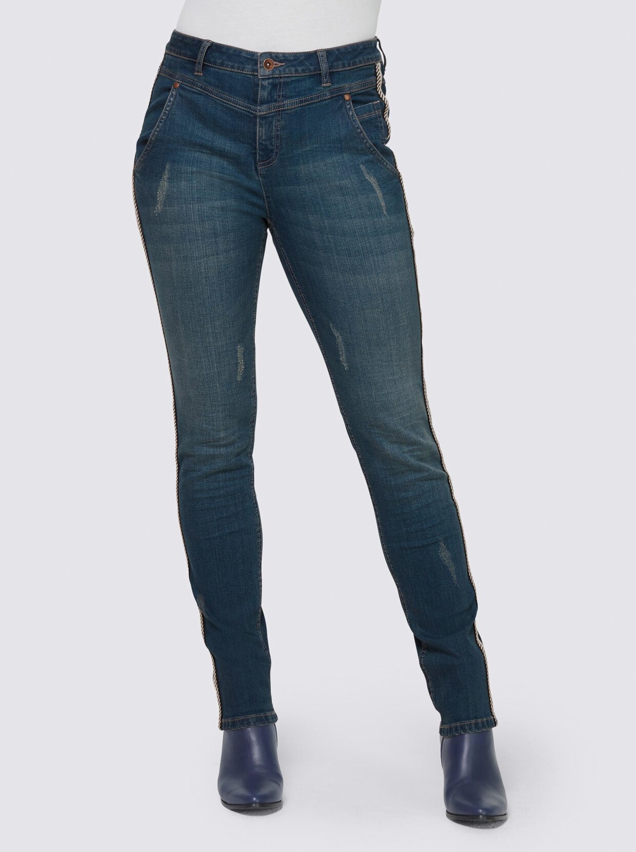 Rick Cardona Jeans - blue-stone-washed