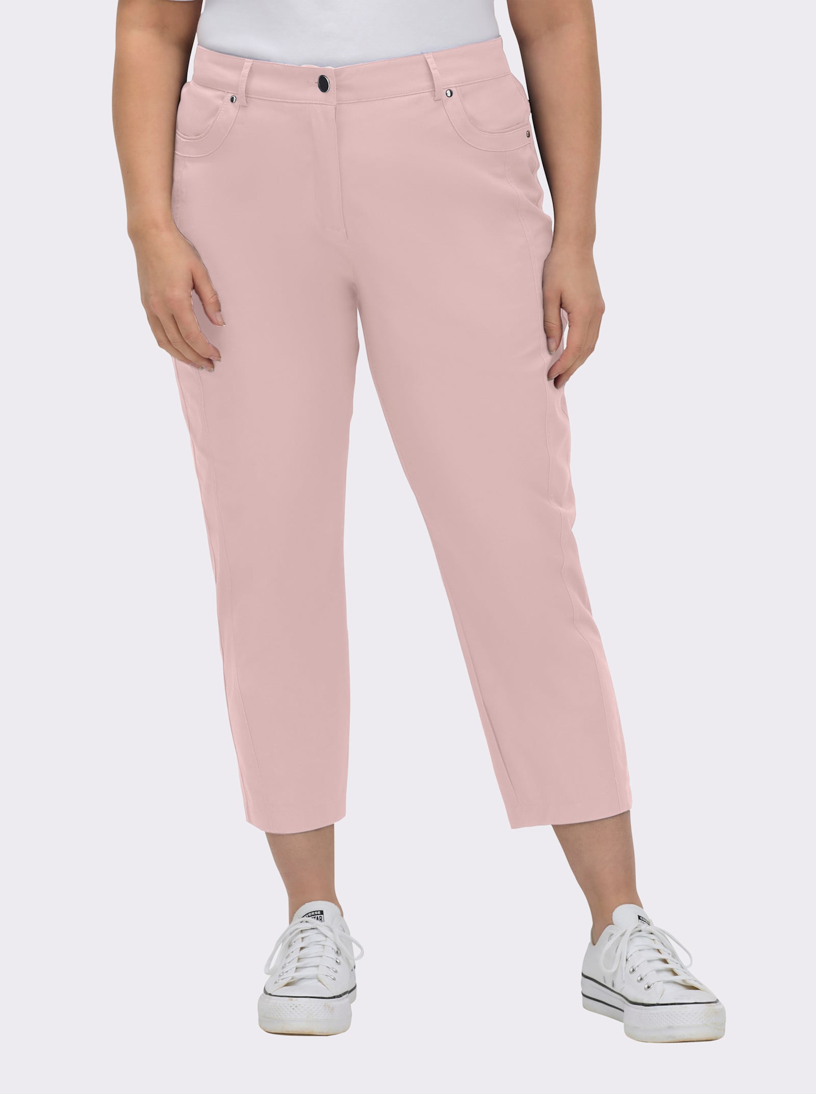 7/8-Jeans mit optisch streckenden Nähten - rosé