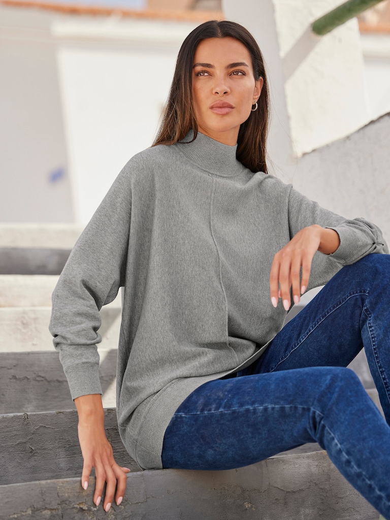 Verwunderlich Longpullover Damen Sale Ebenbild