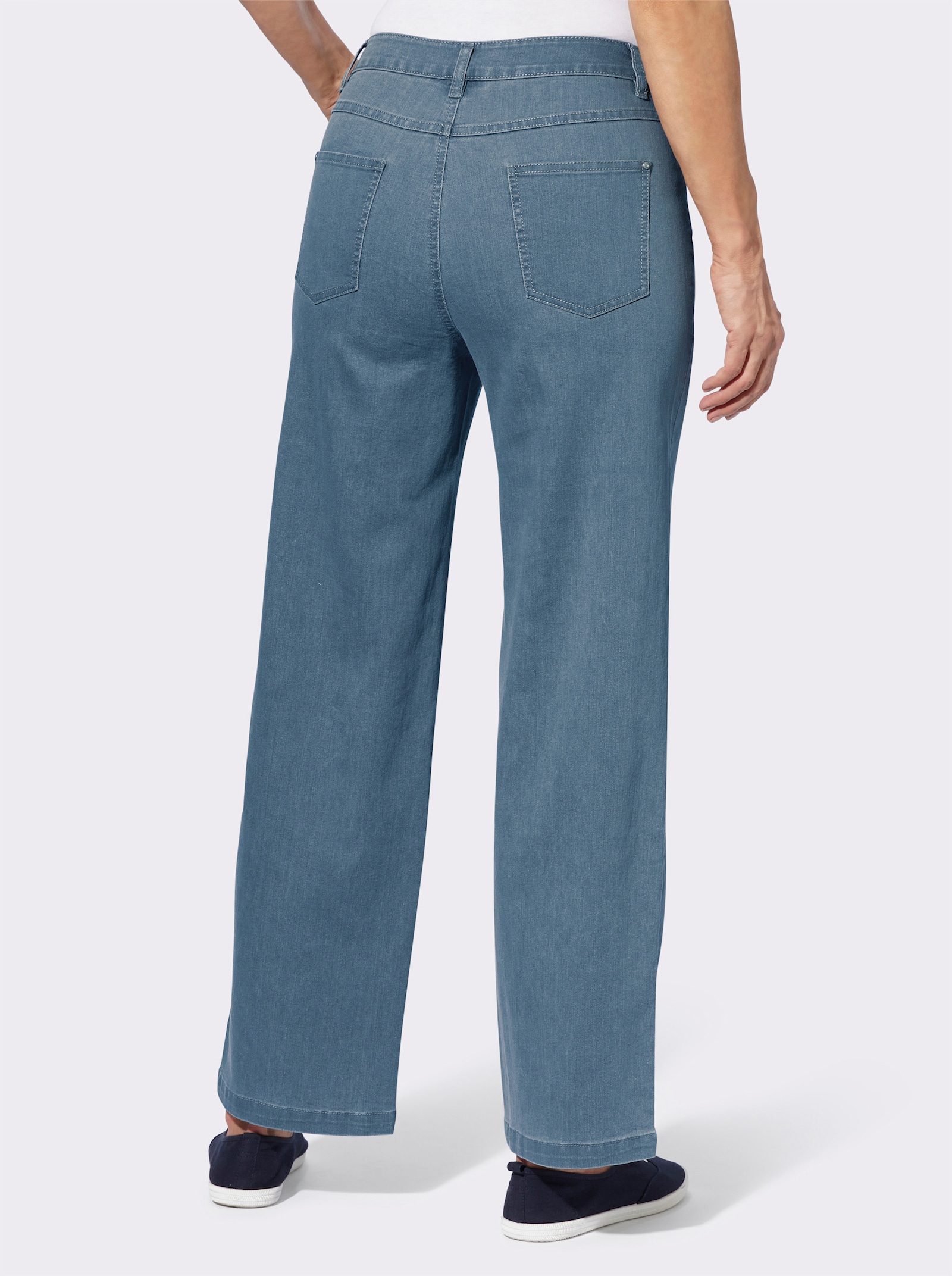 Jeans in weiter Form - blue-bleached