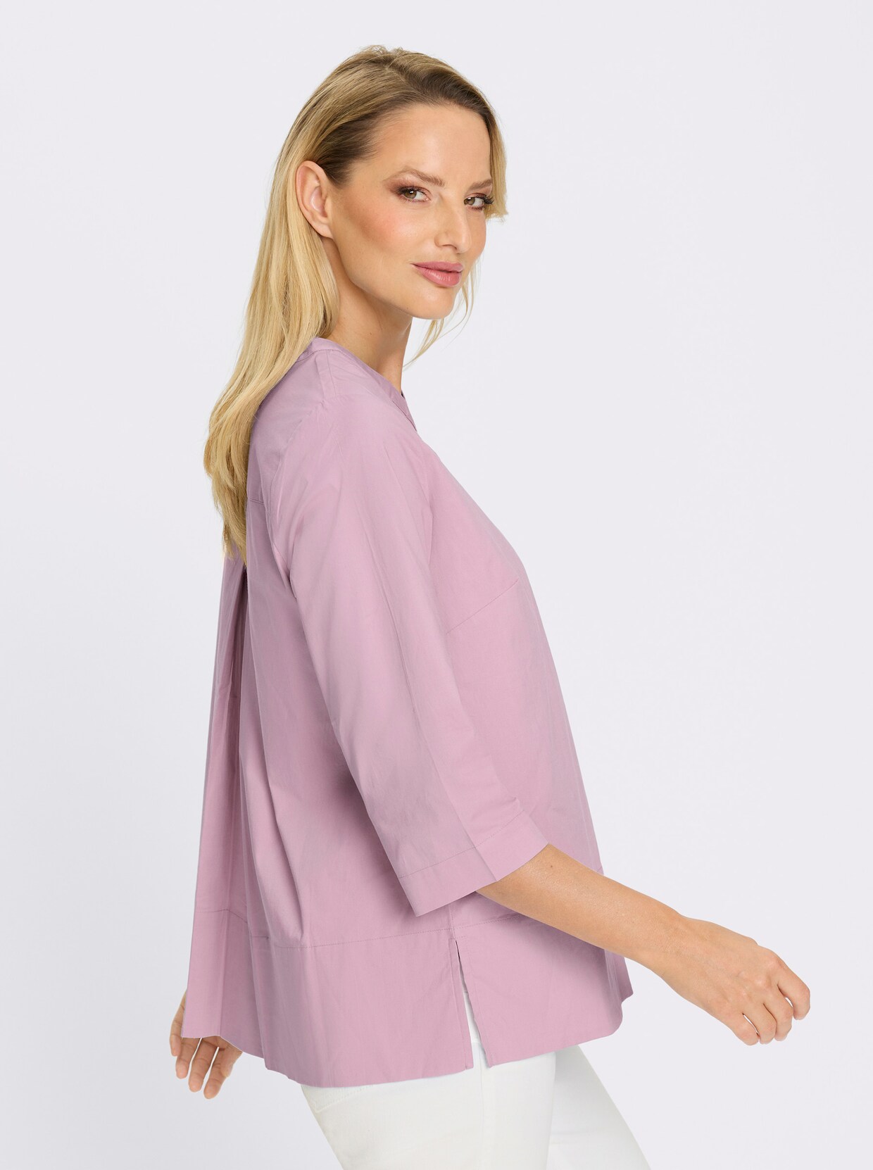heine Baumwollbluse - rosé