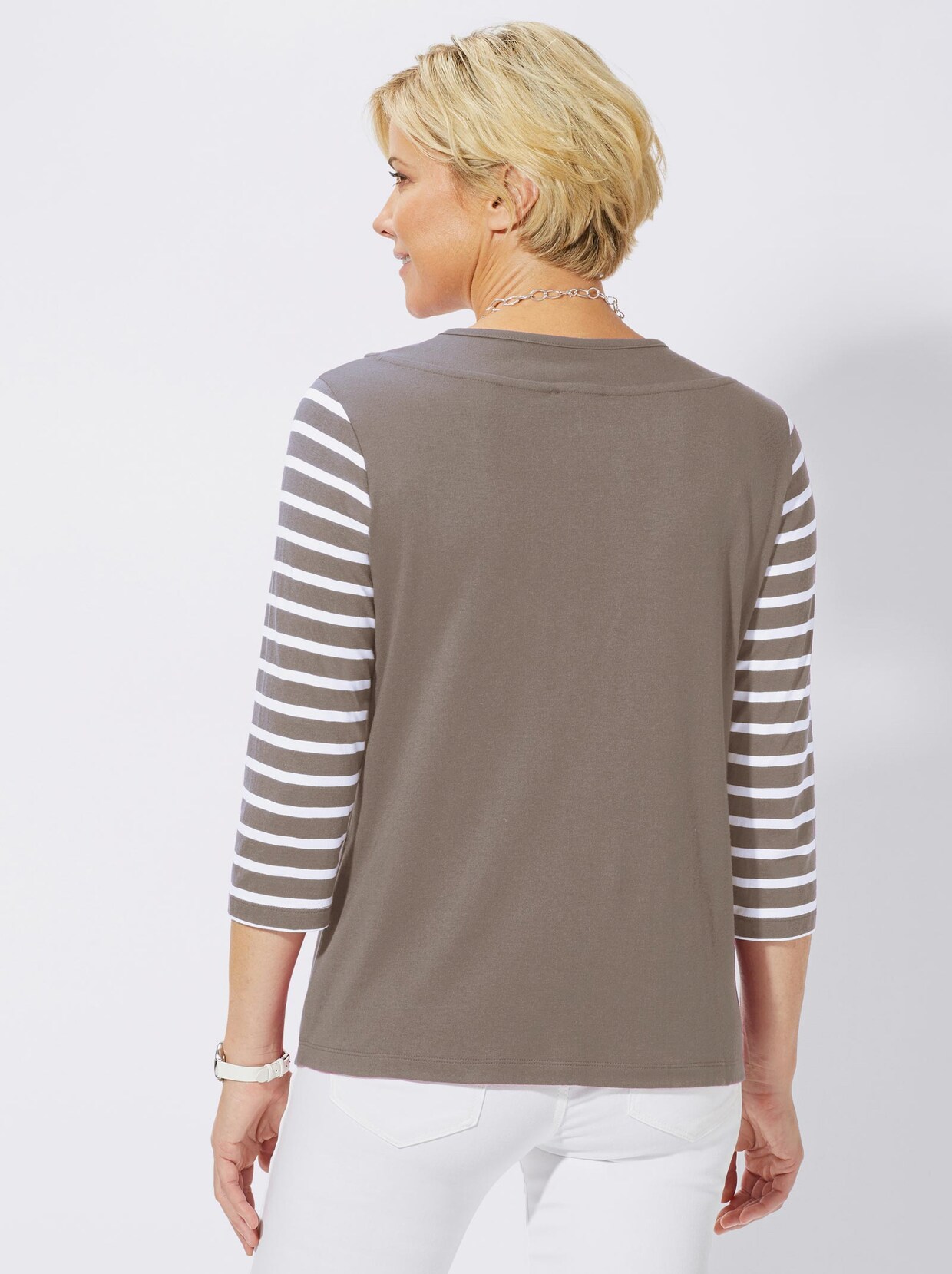 2-in-1-Shirt - taupe