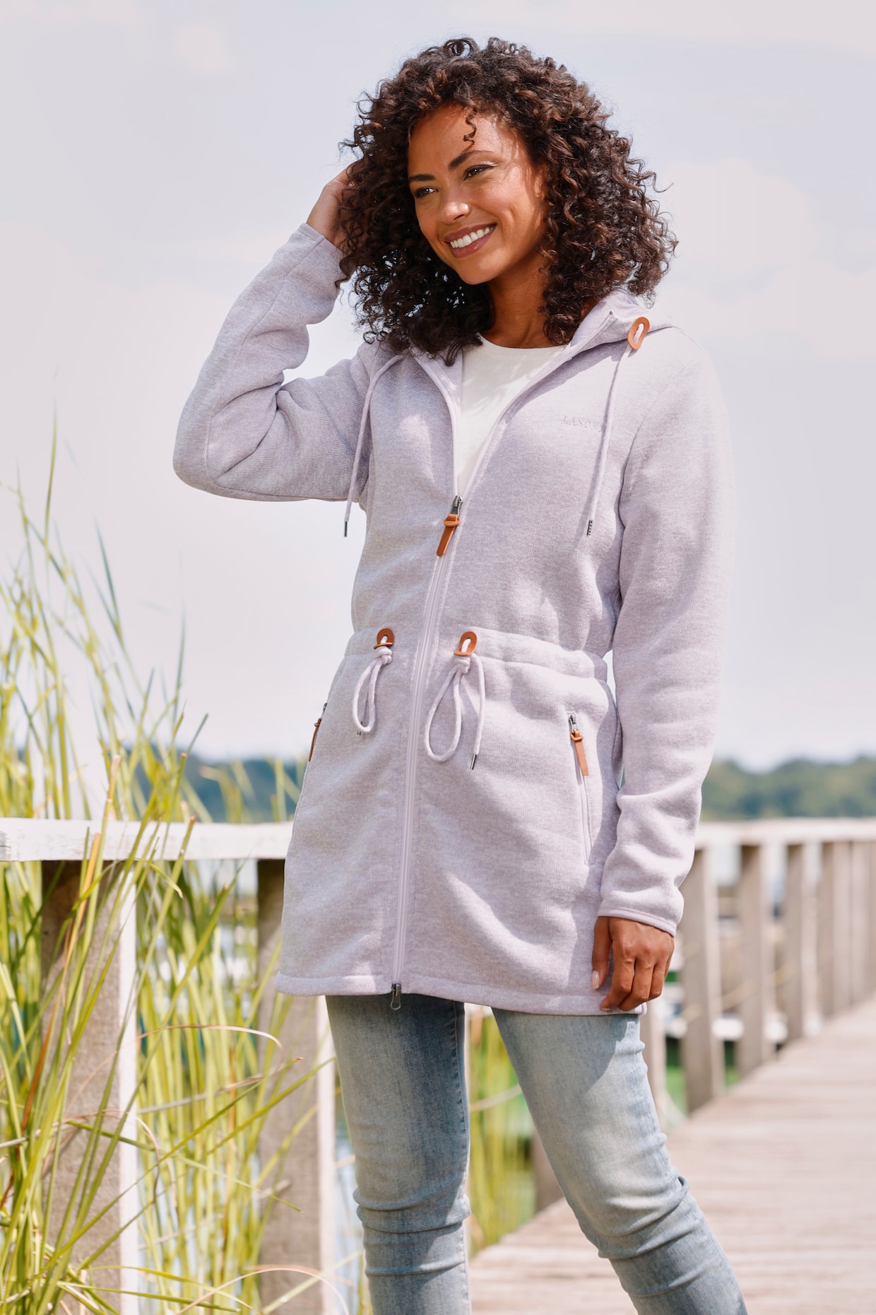 LASCANA Fleecejacke - lila