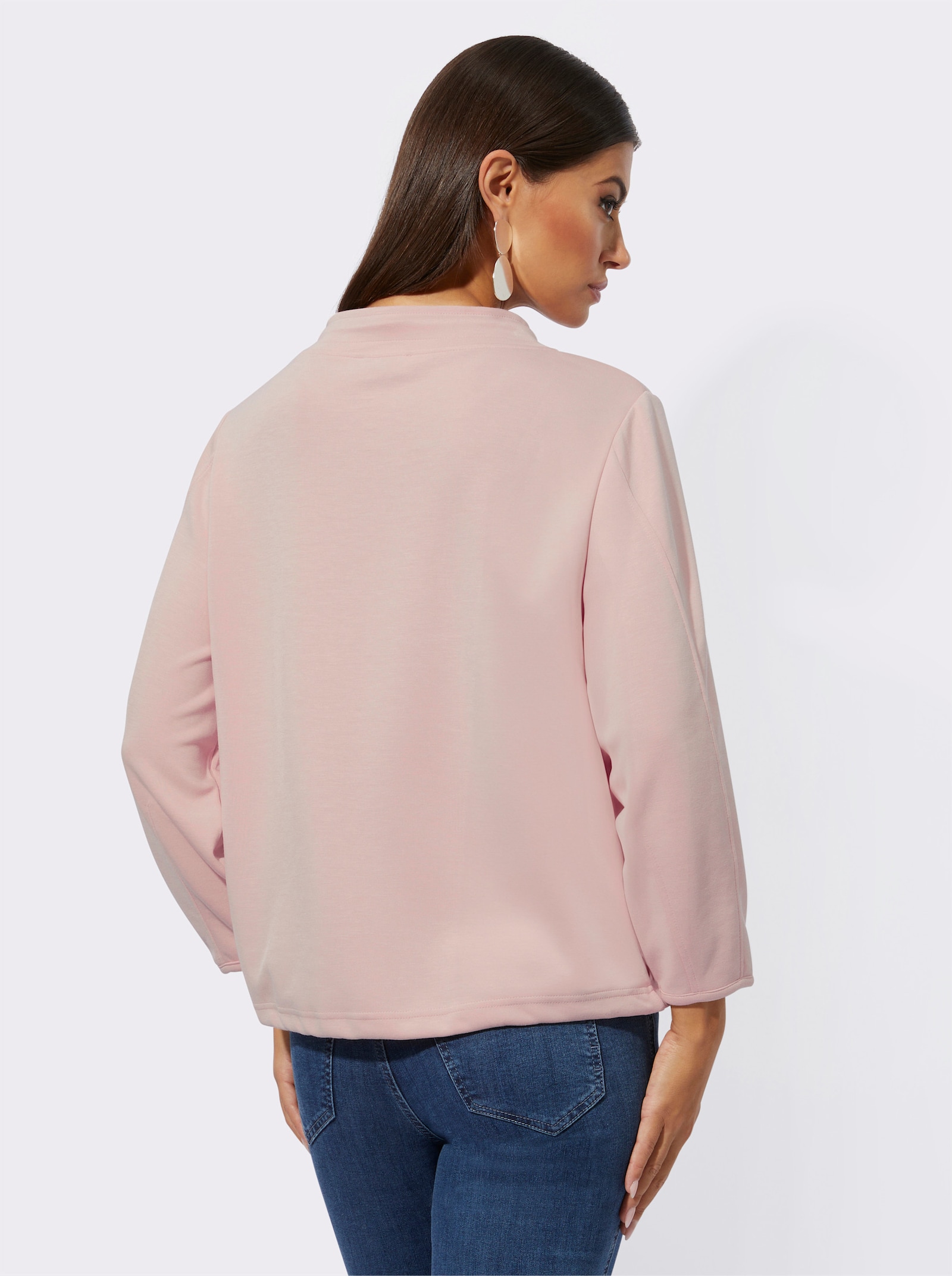 Sweatshirt im softweichen Modal-Mix - puder