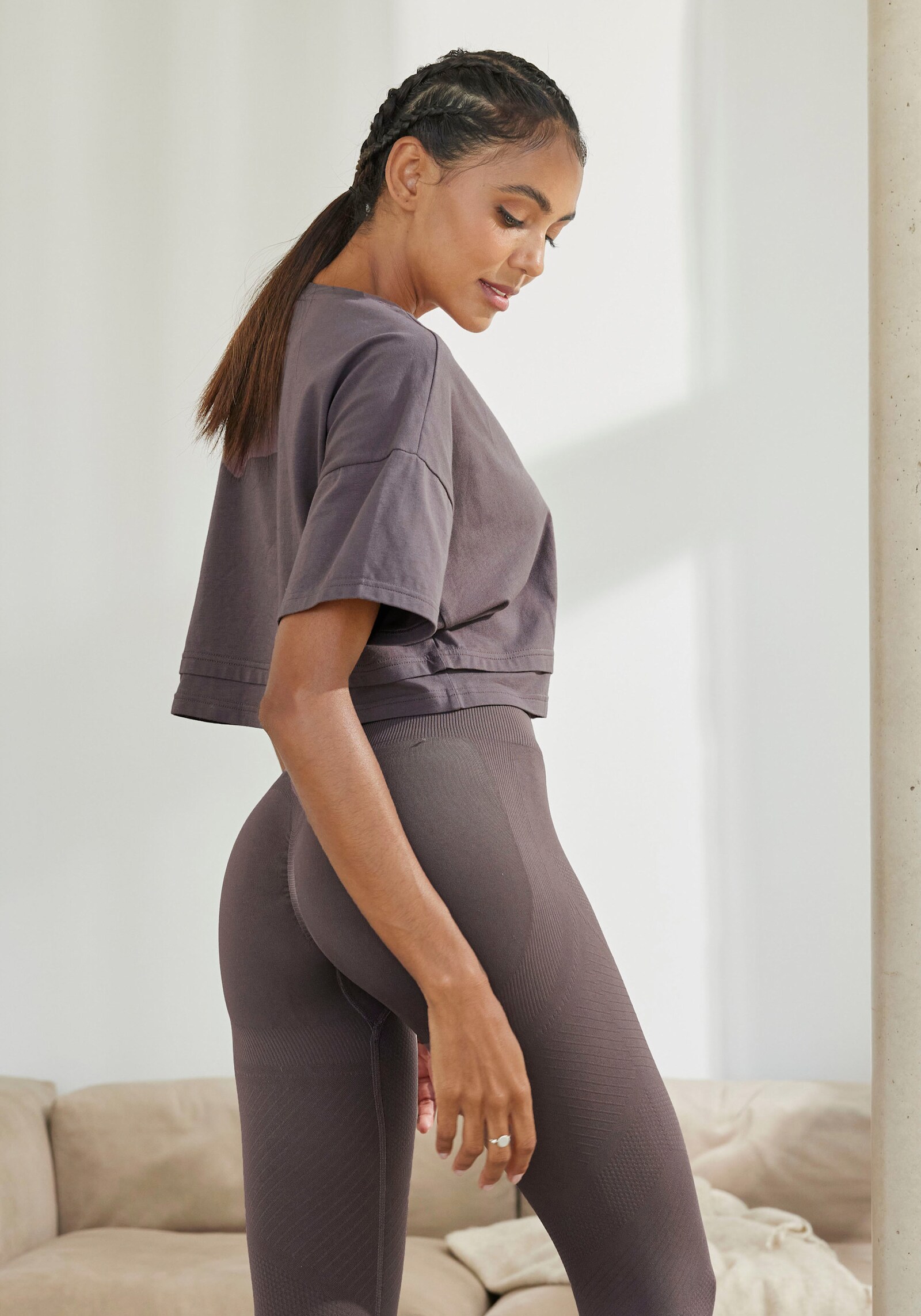 LASCANA Kurzarmshirt - brown