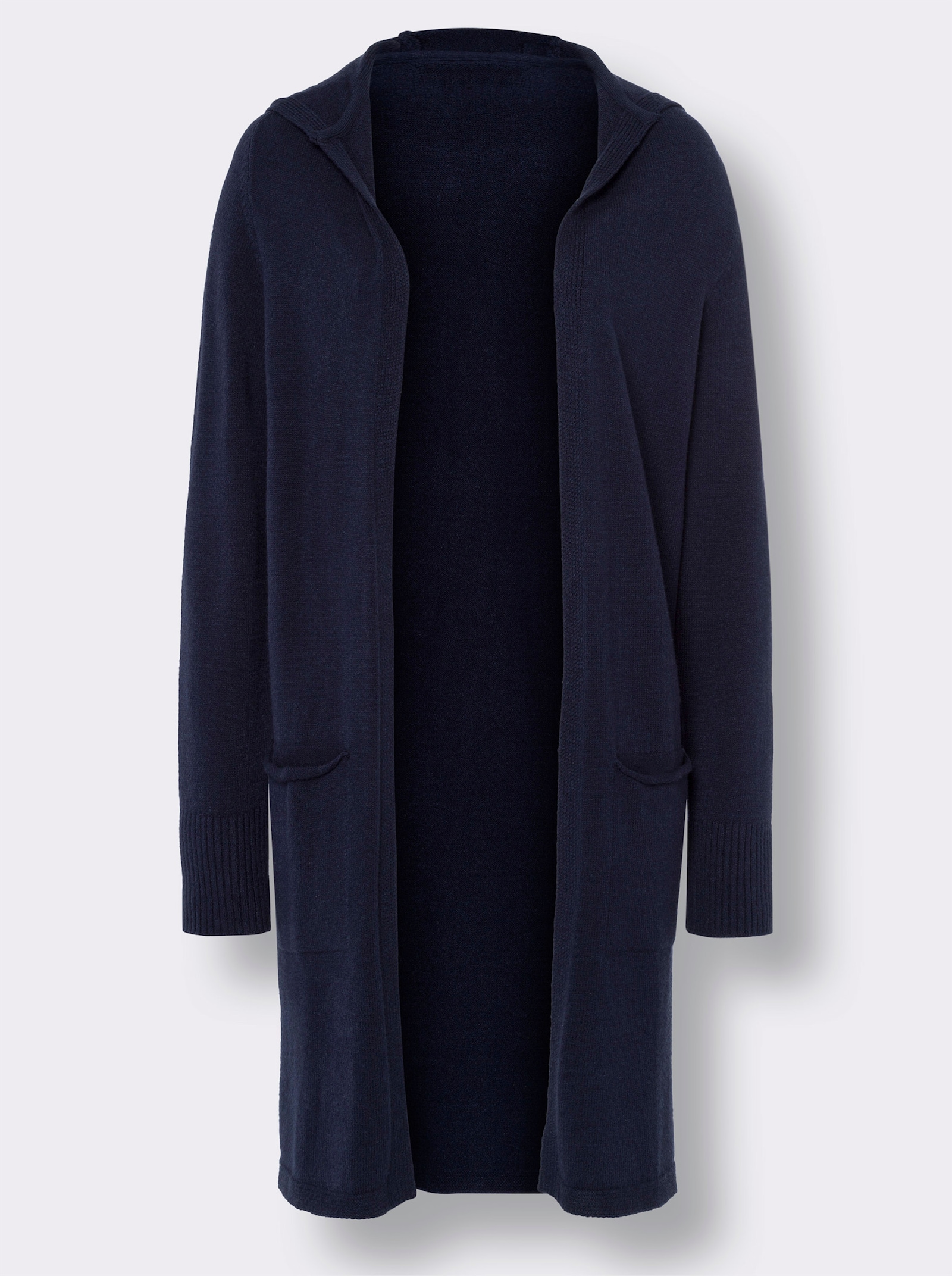 heine Lang vest met capuchon - marine