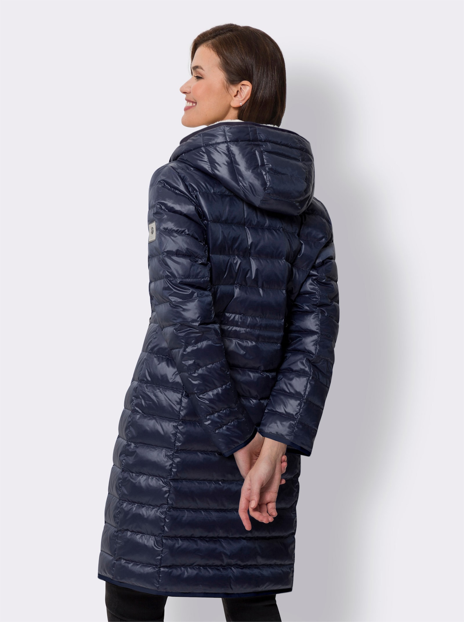 heine Manteau matelassé avec rembourrage en plumes et duvet - marine