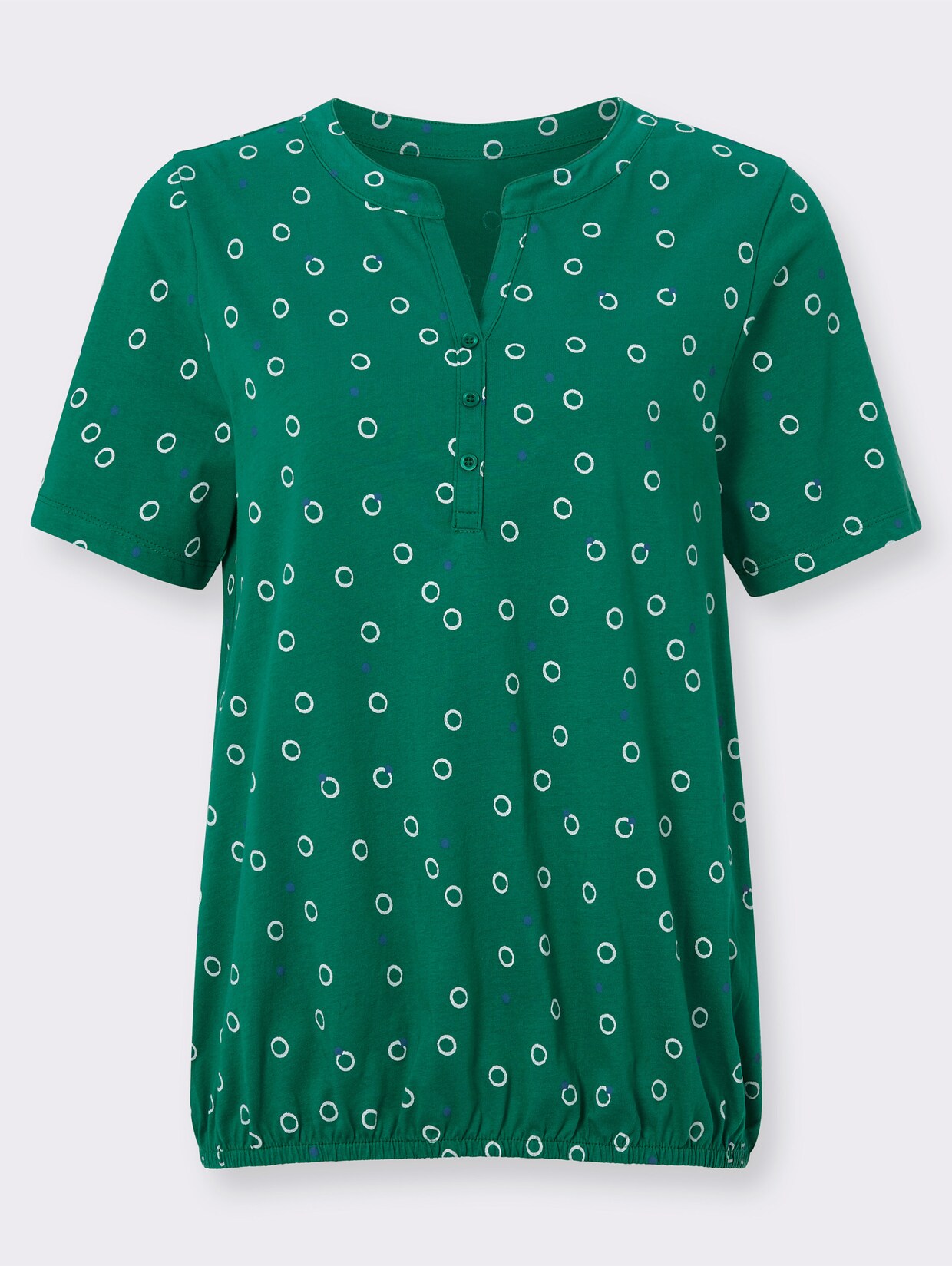 T-shirt - groen/wit bedrukt