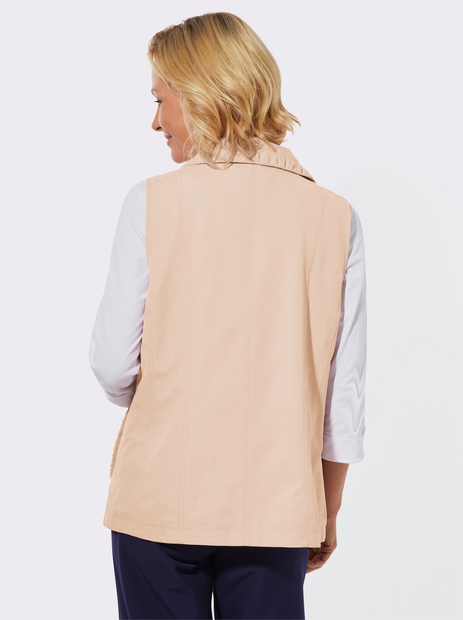 Weste mit Raffungen - sand