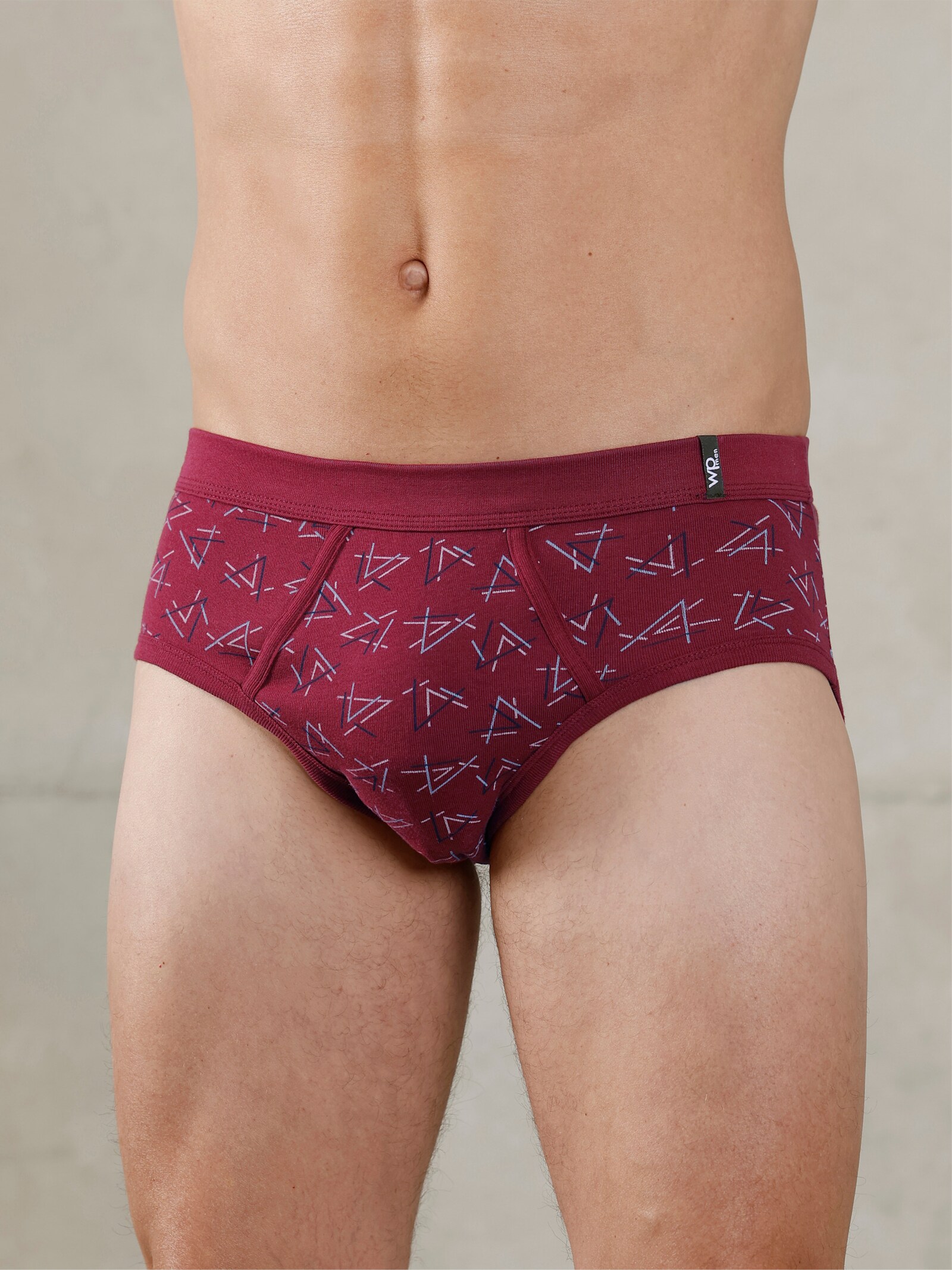 wäschepur men Slip - mittelblau + marine + dunkelrot