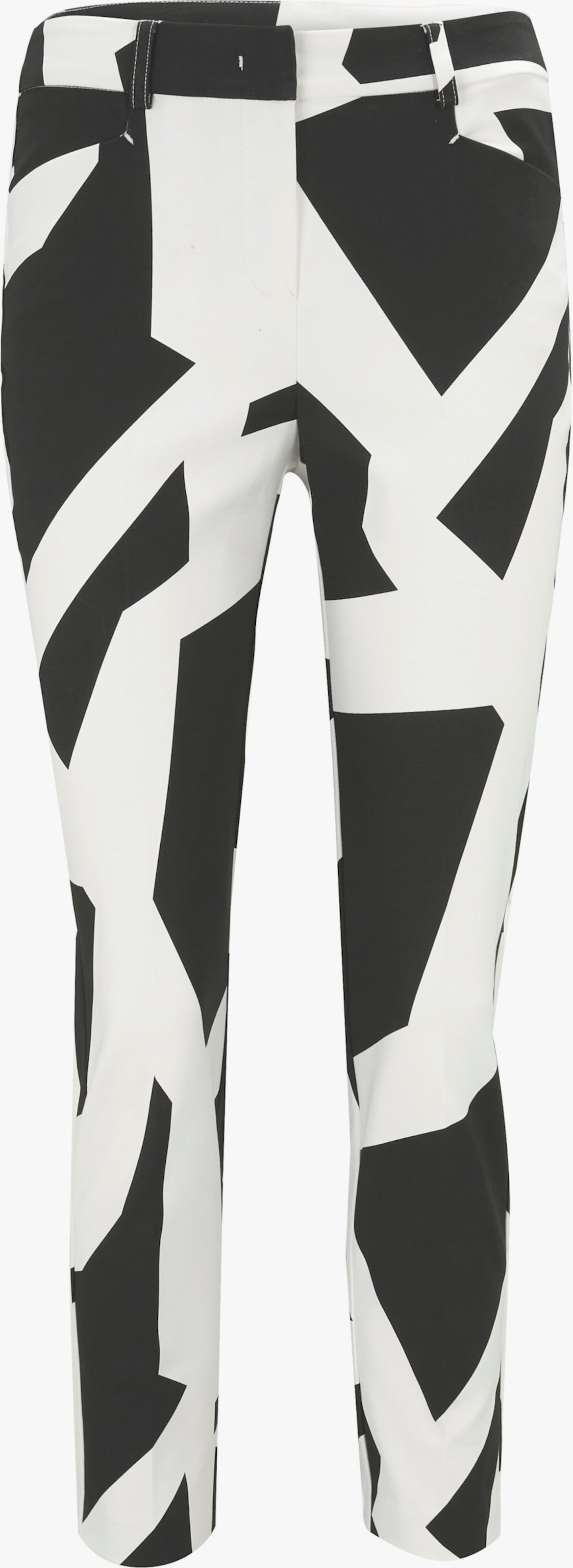 heine Broek met print - zwart/ecru