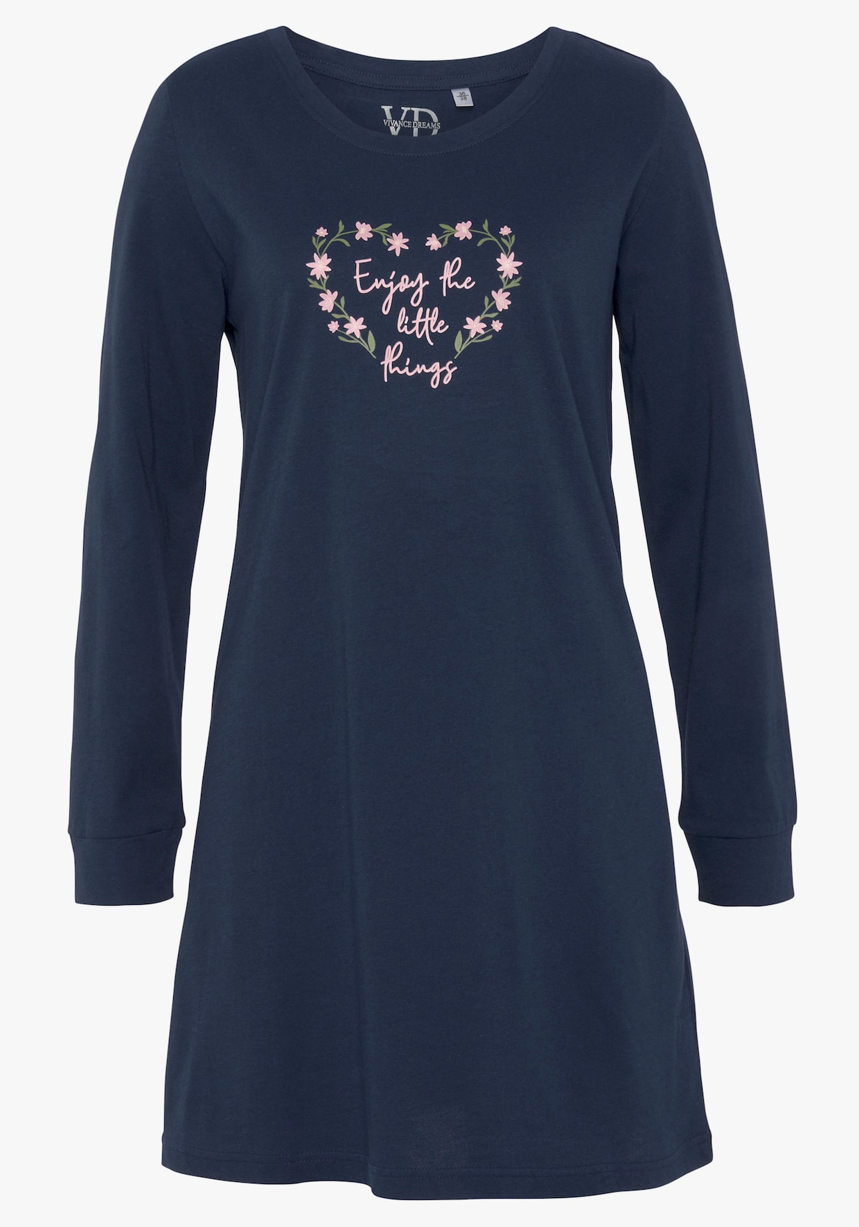 Vivance Dreams Chemise de nuit - bleu, rose à motifs