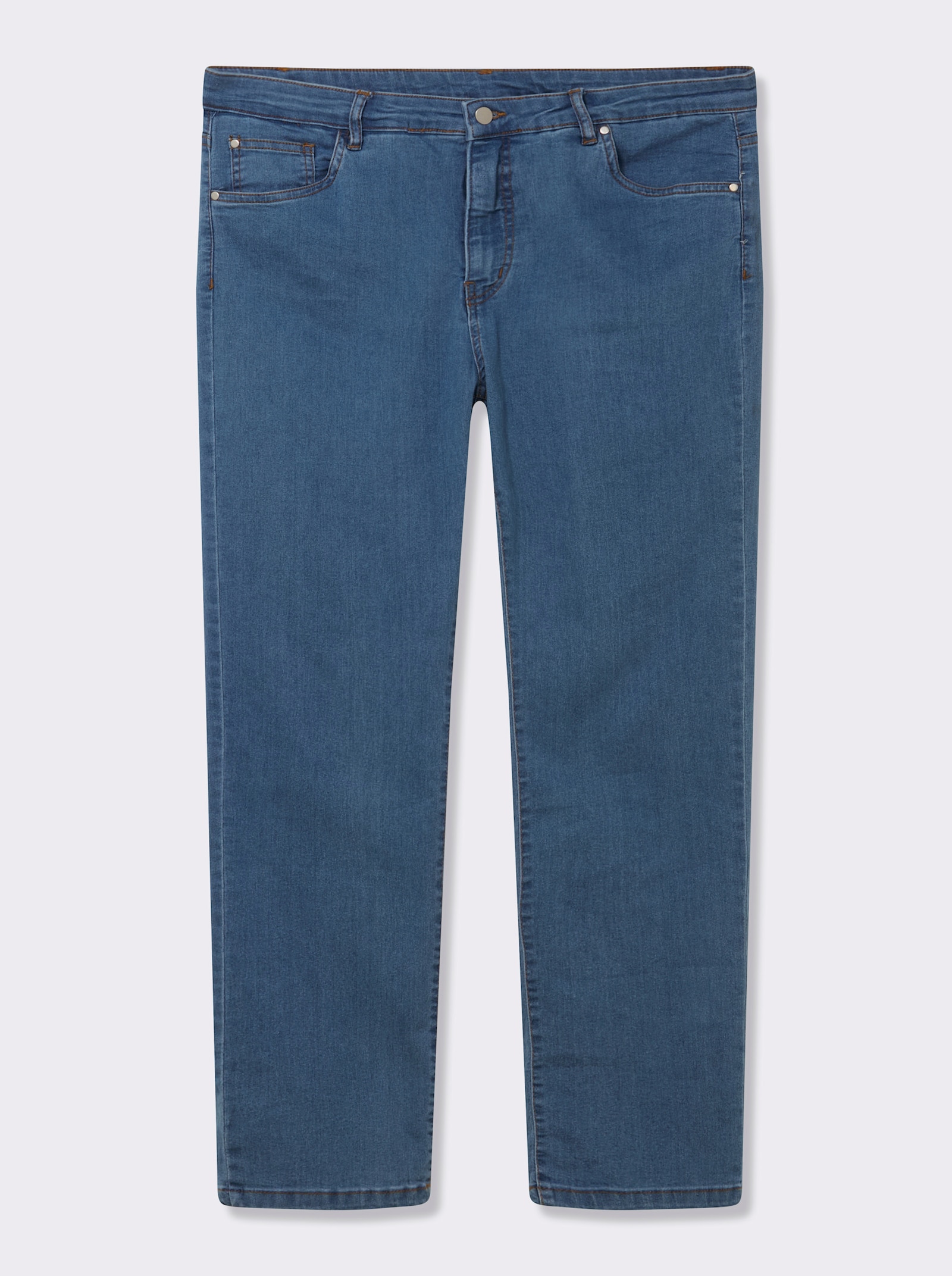 5-Pocket-Jeans mit bestickten Gesäßtaschen - blue-bleached