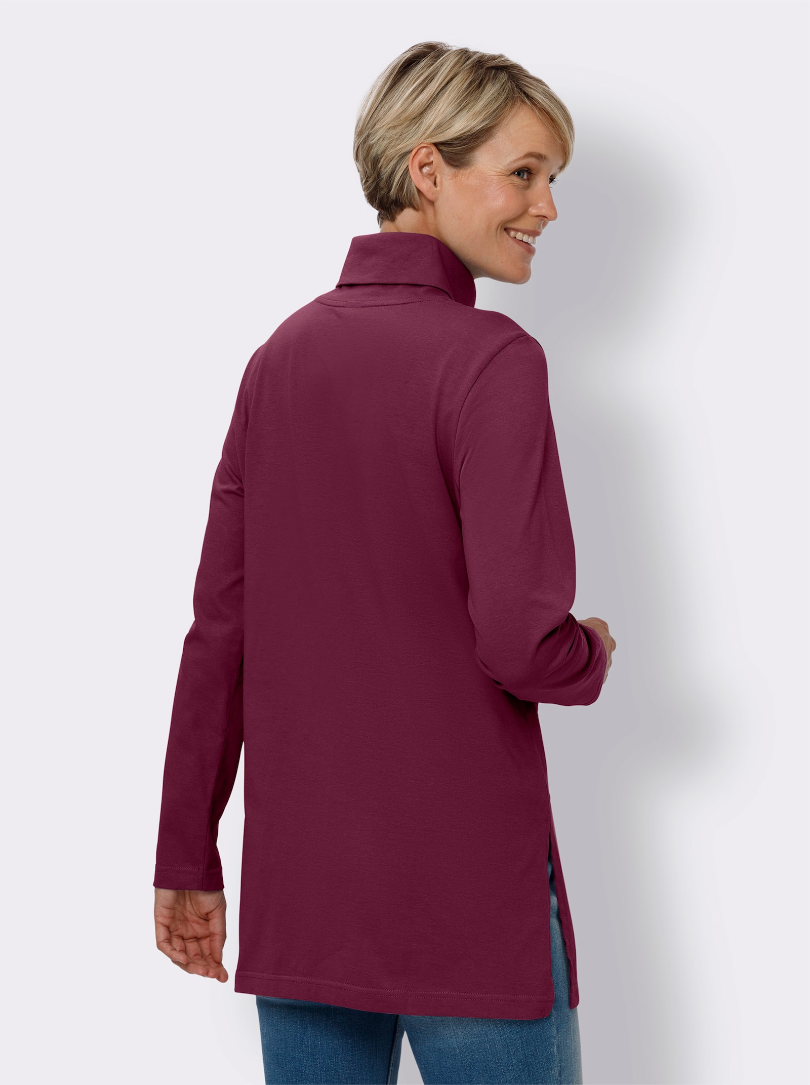 Lang shirt met rolkraag - malve