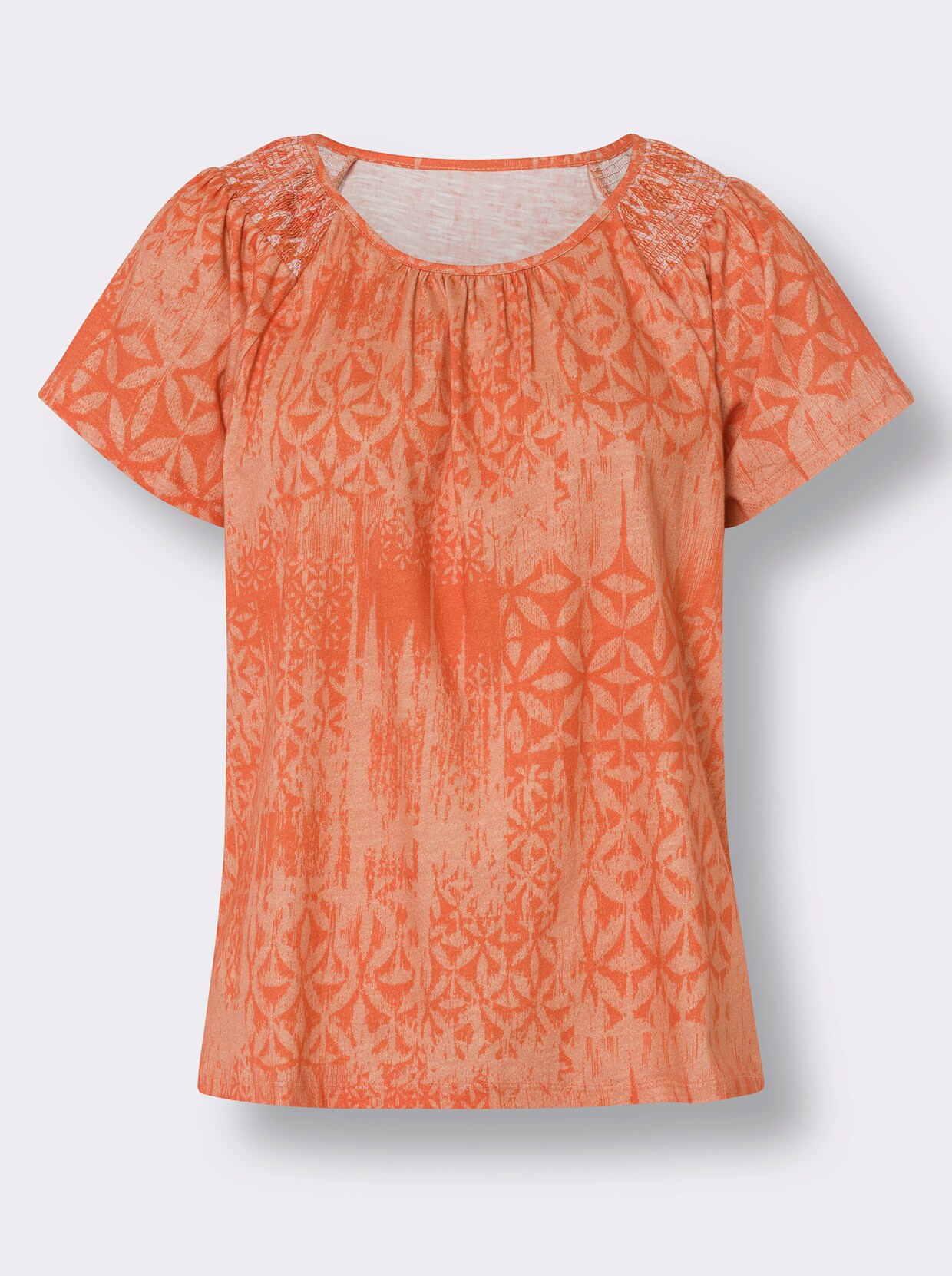 heine Shirt met ronde hals - apricot geprint
