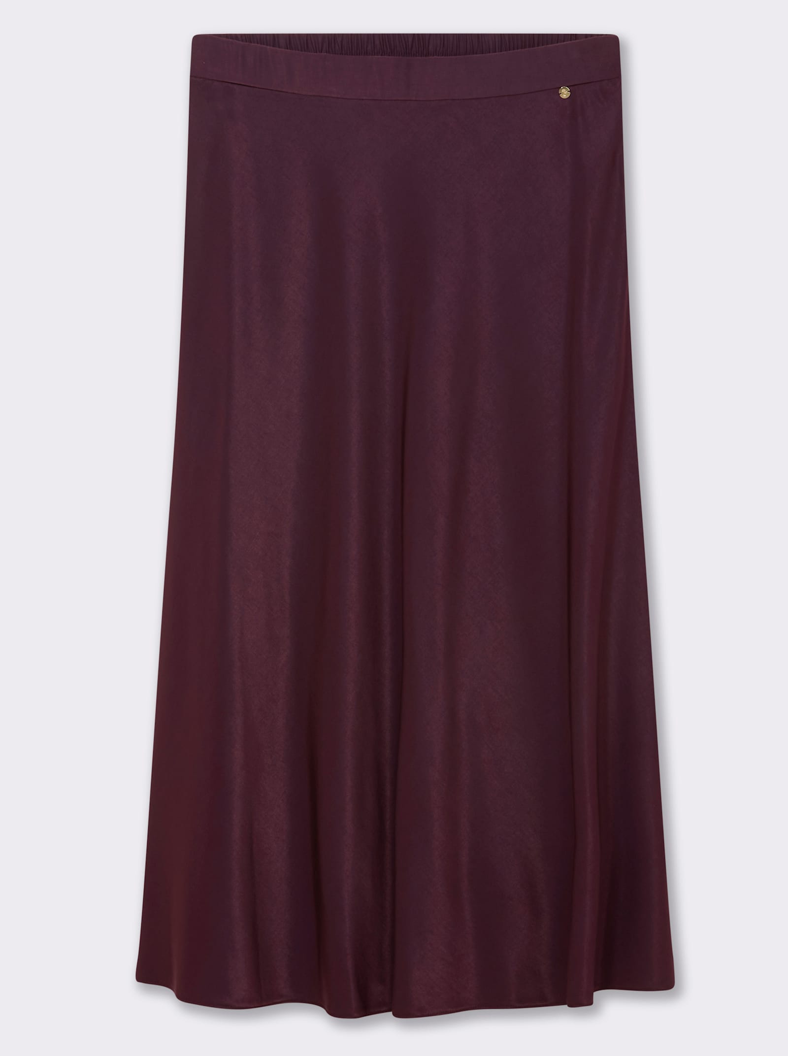 sheego Satinrock mit verdecktem Reissverschluss - burgund