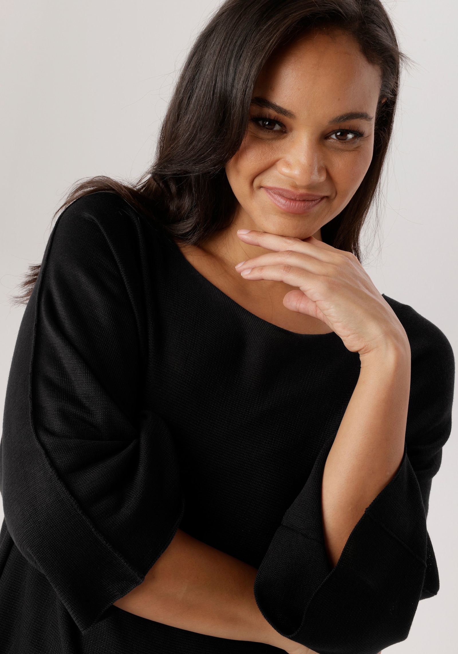 Aniston PLUS Strickpullover - schwarz