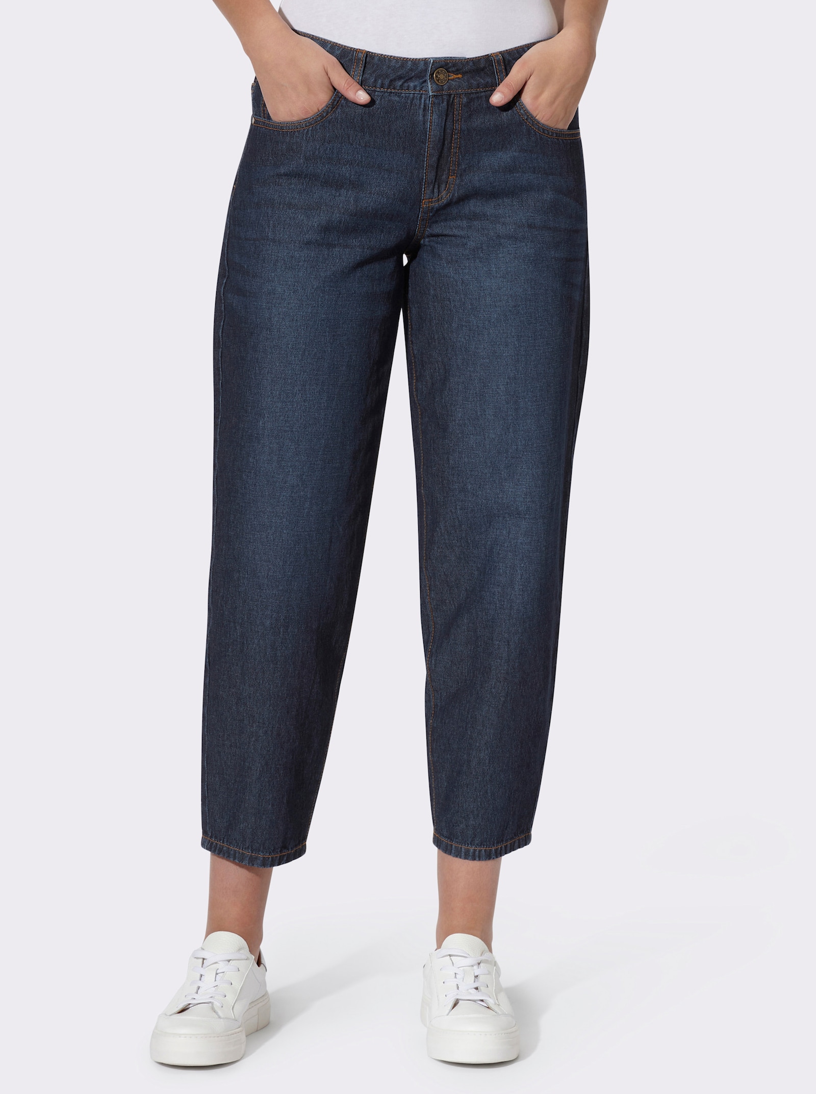 heine 5-Pocket-Jeans in Barrel-Form - dark blue
