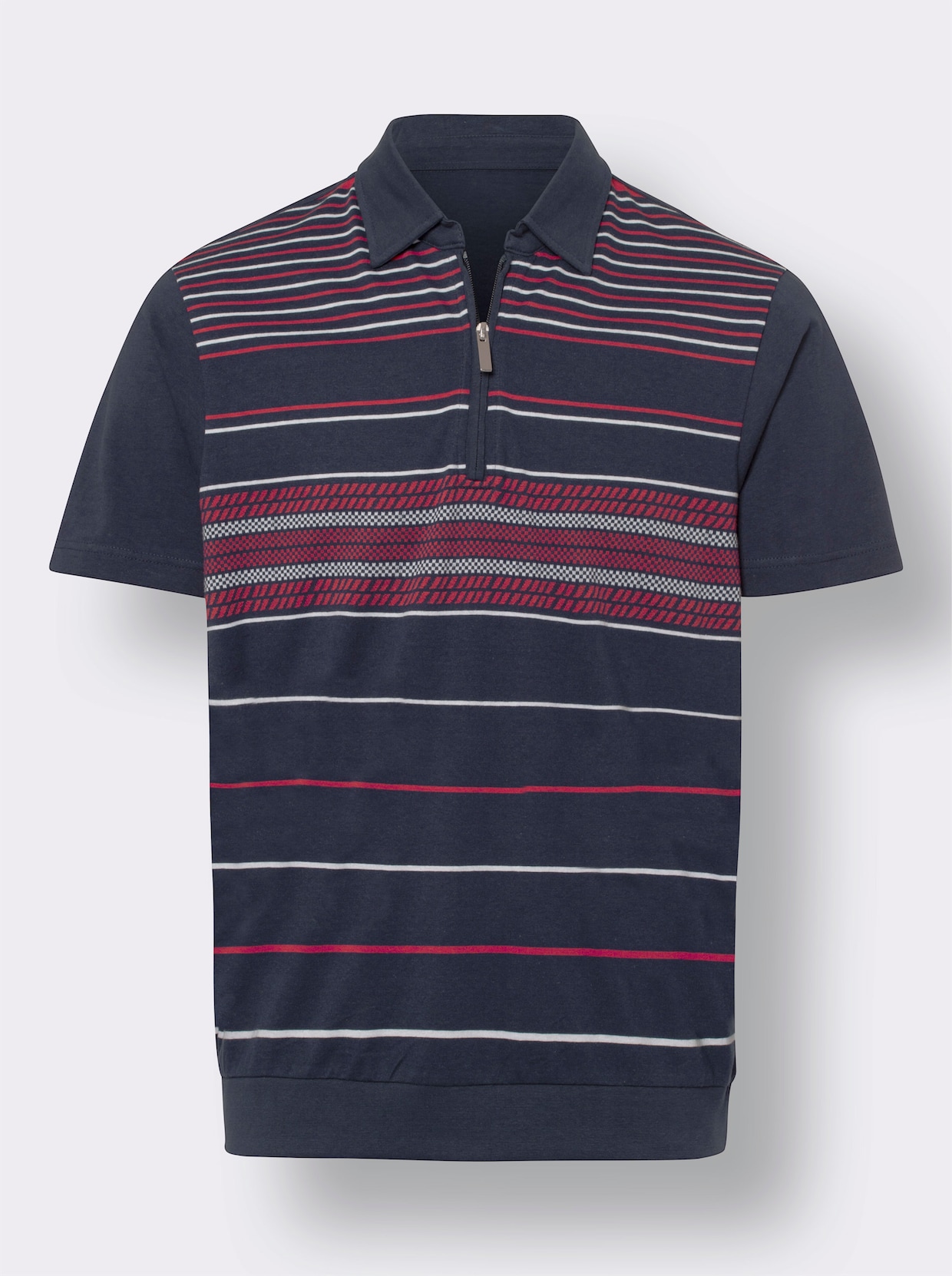 Poloshirt - marine/wit gestreept