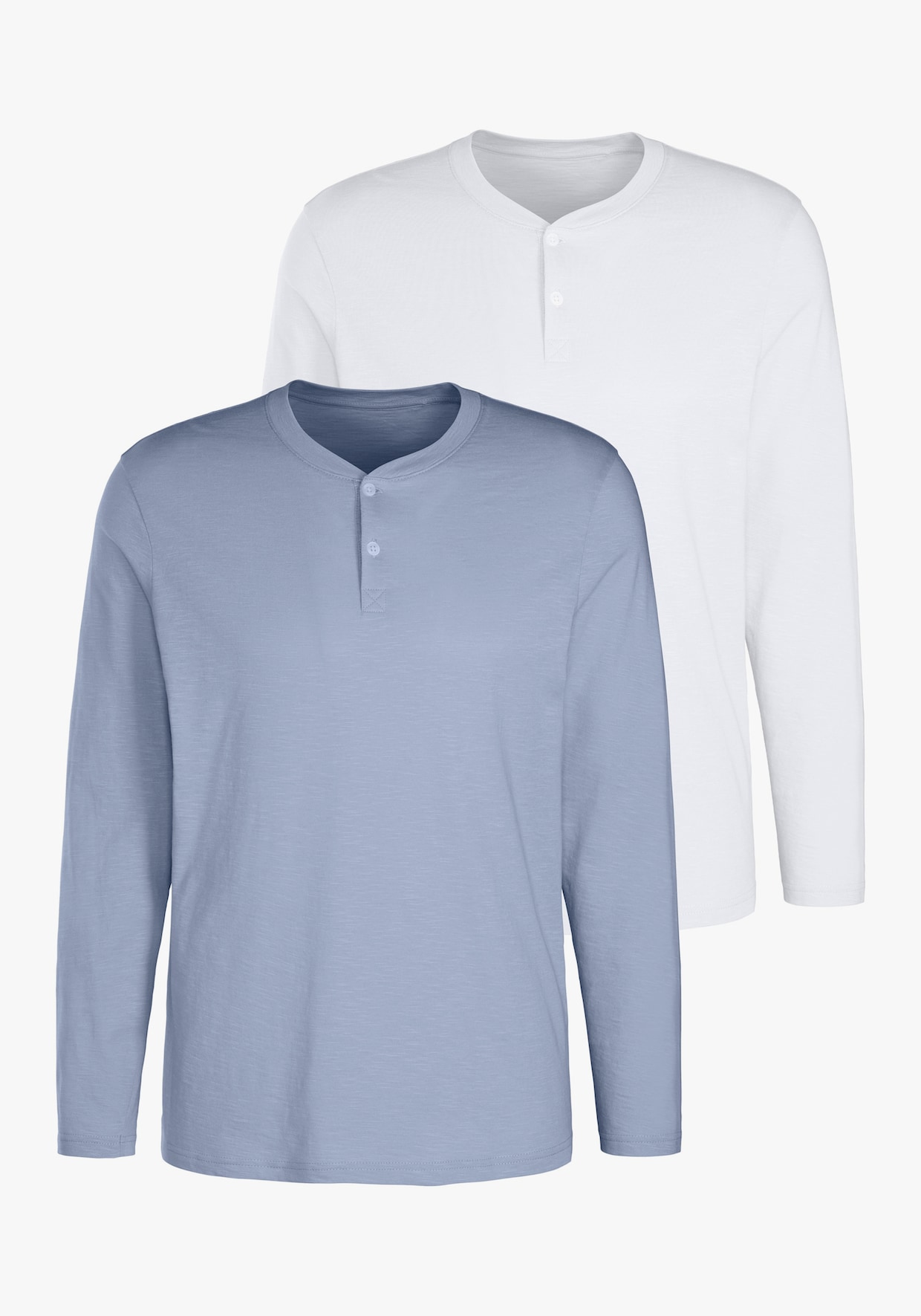 H.I.S Shirt met lange mouwen - lichtblauw/wit
