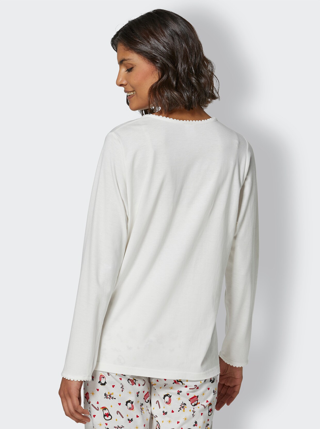 wäschepur Pyjama-T-shirt - écru