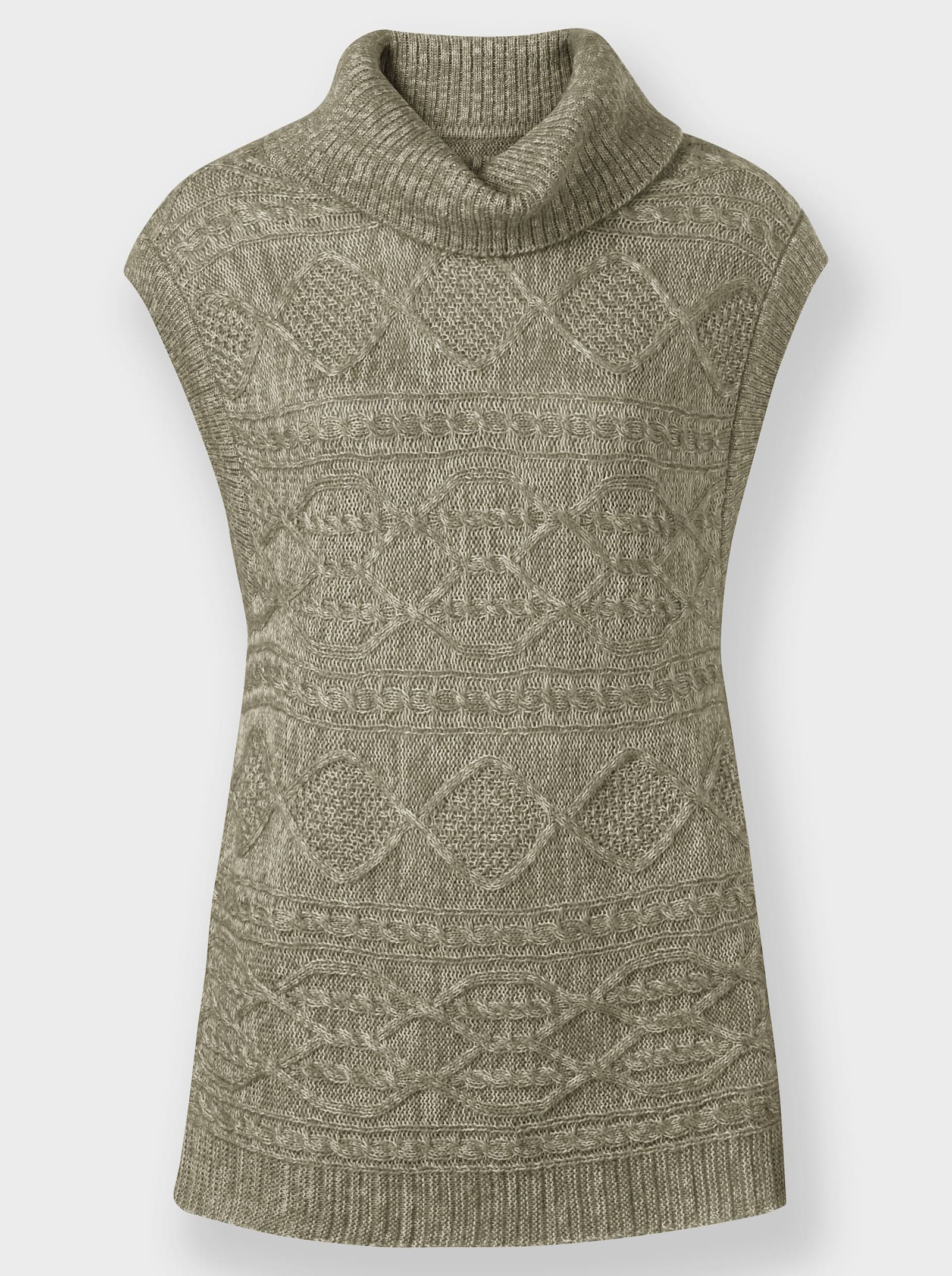 Pullunder im Mustermix - khaki-meliert