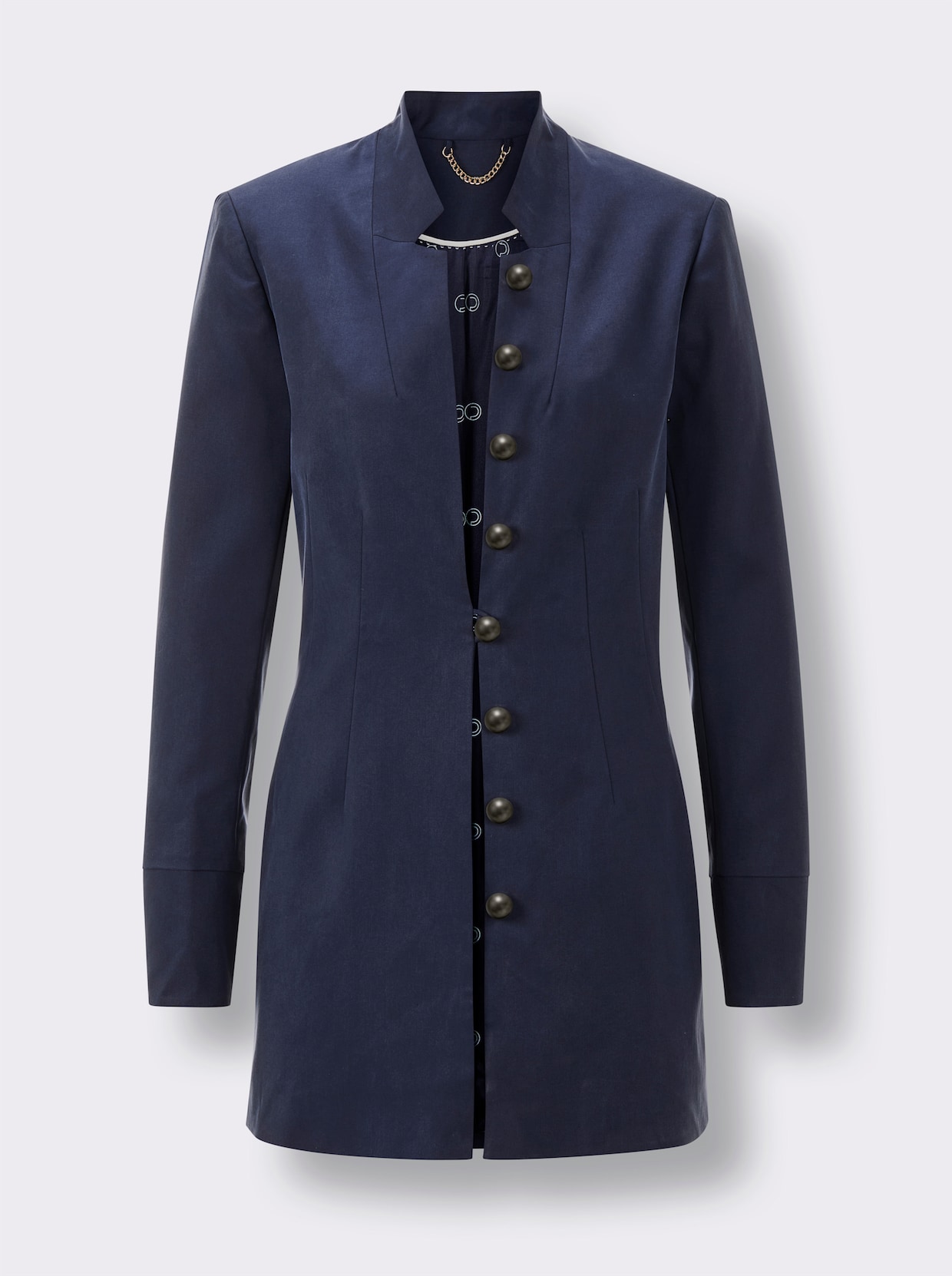 CREATION L PREMIUM Longblazer im Lyocell-Mix - marine