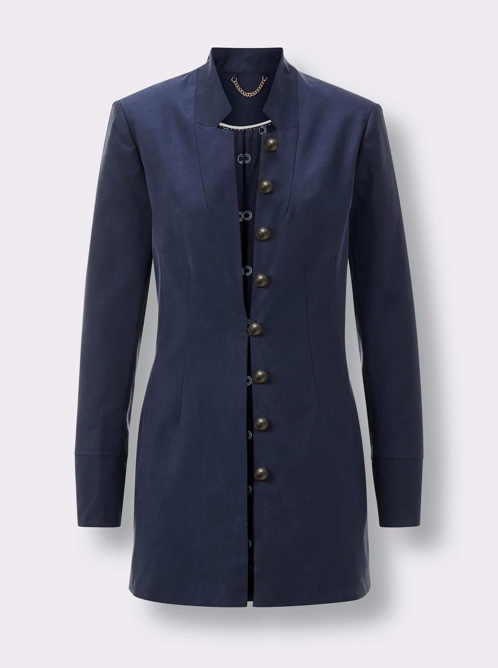 CREATION L PREMIUM Longblazer im Lyocell-Mix - marine