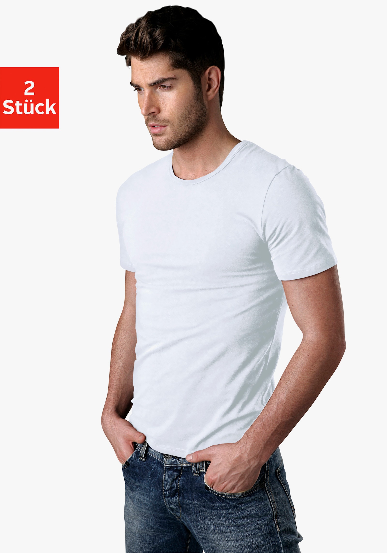 H.I.S T-Shirt - weiß