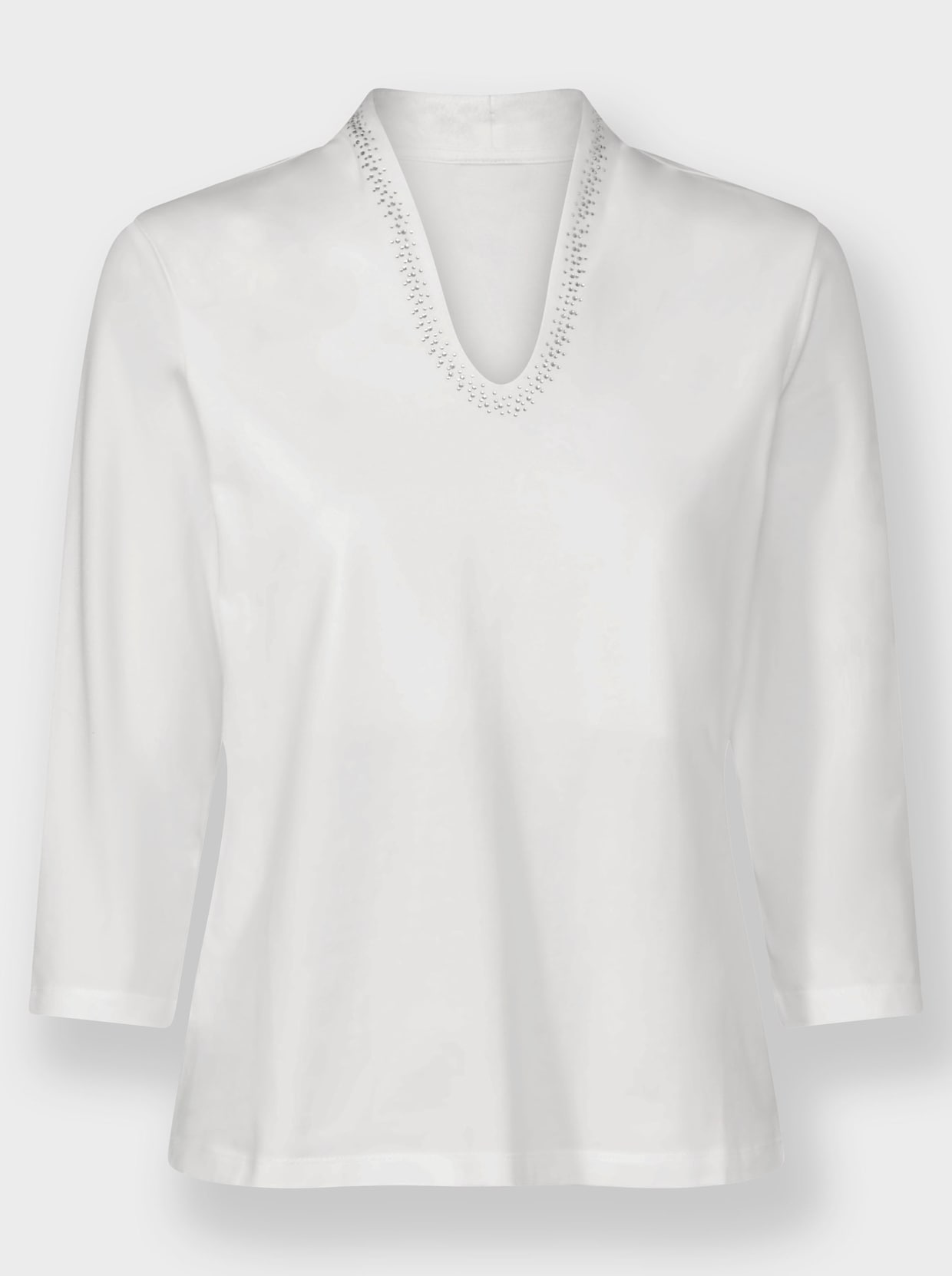 Shirt met V-hals - wit