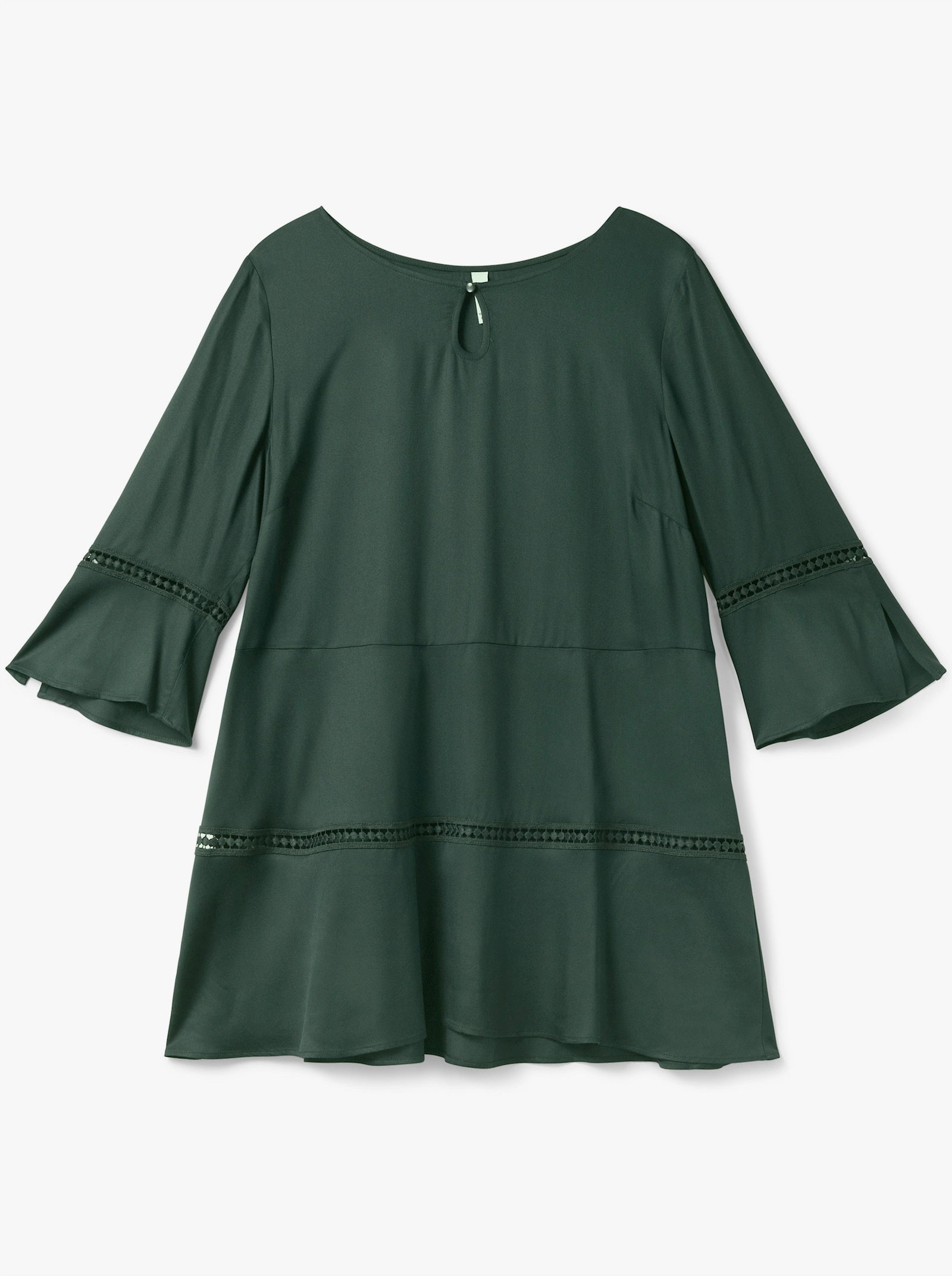 sheego Tunika mit Lochmusterdetails, in A-Linie - moos