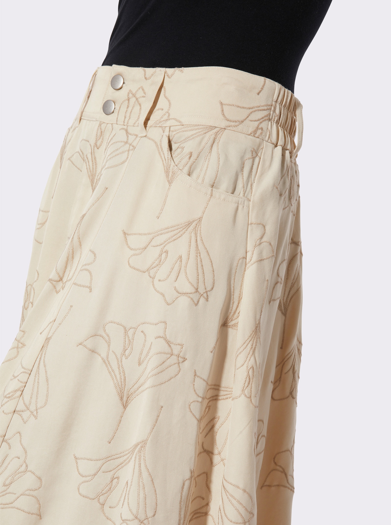 Jupe à panneaux en lyocell (TENCEL) - sable