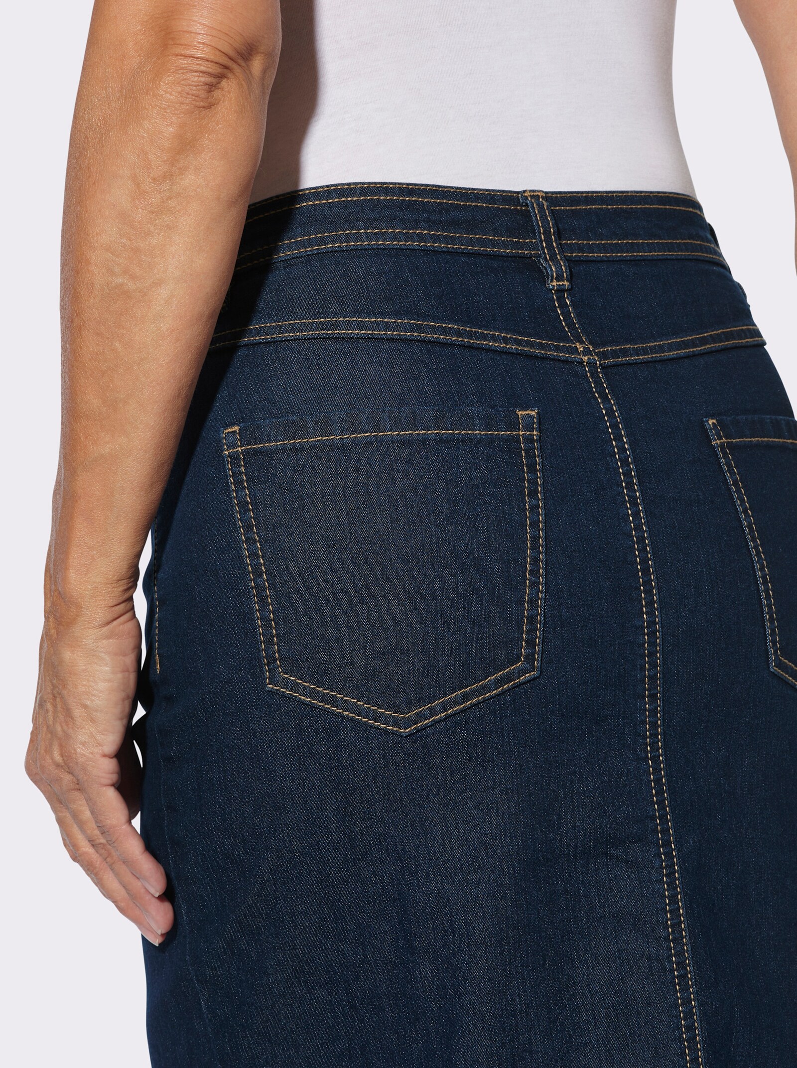 Jeansrock in 5-Pocket-Form - dark blue