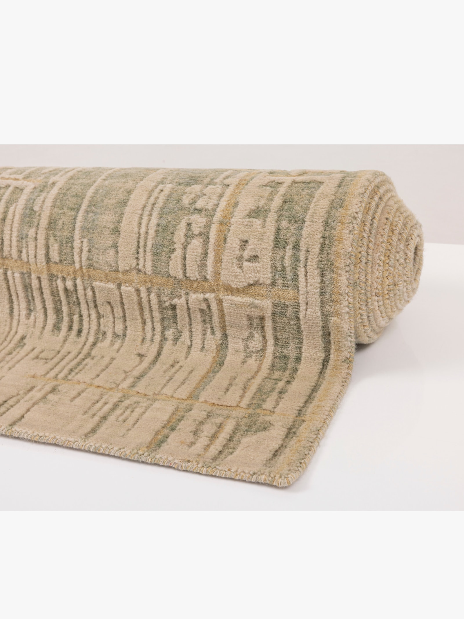 Theko Teppich - beige-grün