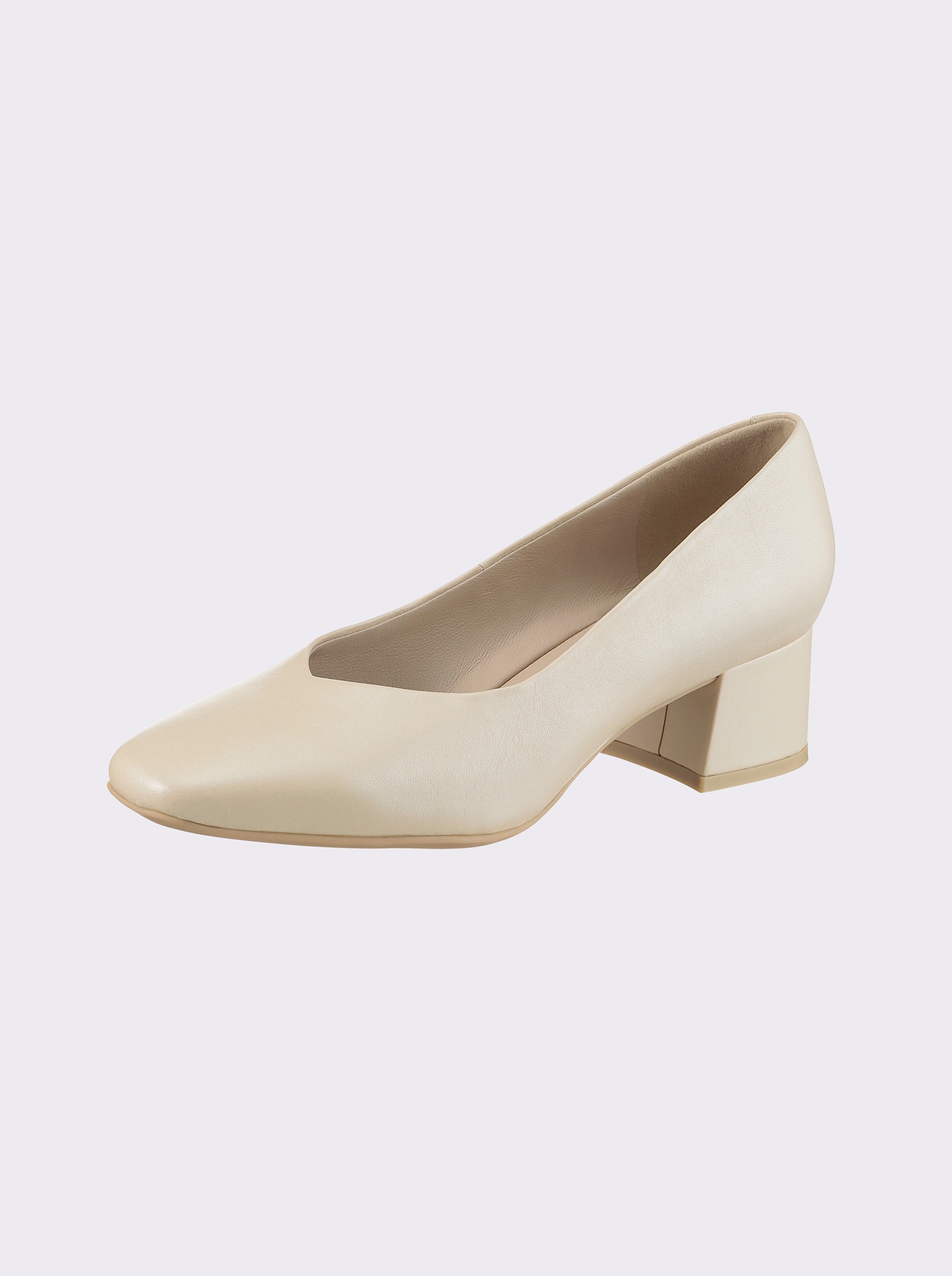 Caprice Pumps mit Blockabsatz - beige