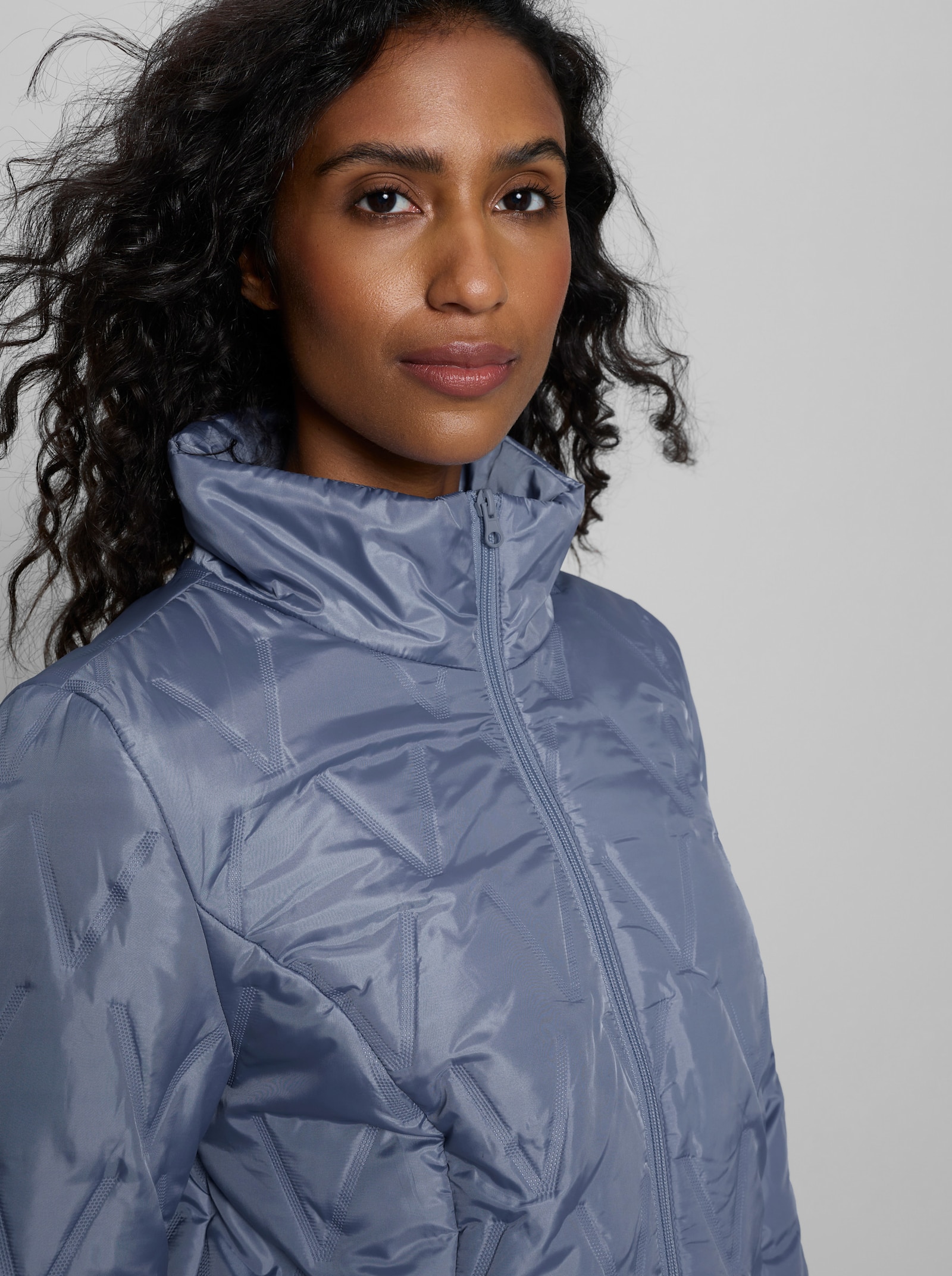 heine Outdoorjacke mit Steppung - taubenblau