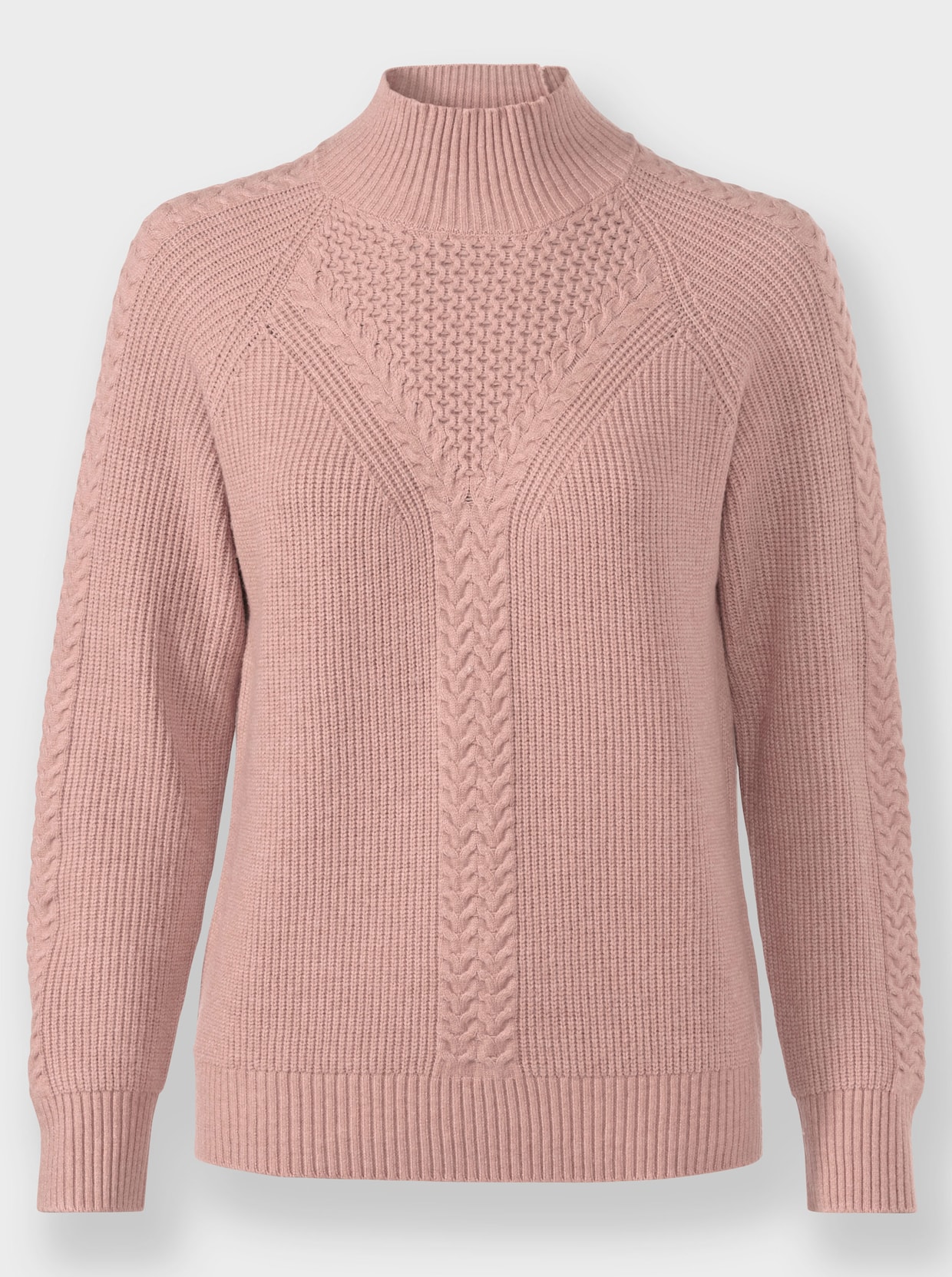 Langarm-Pullover - puder