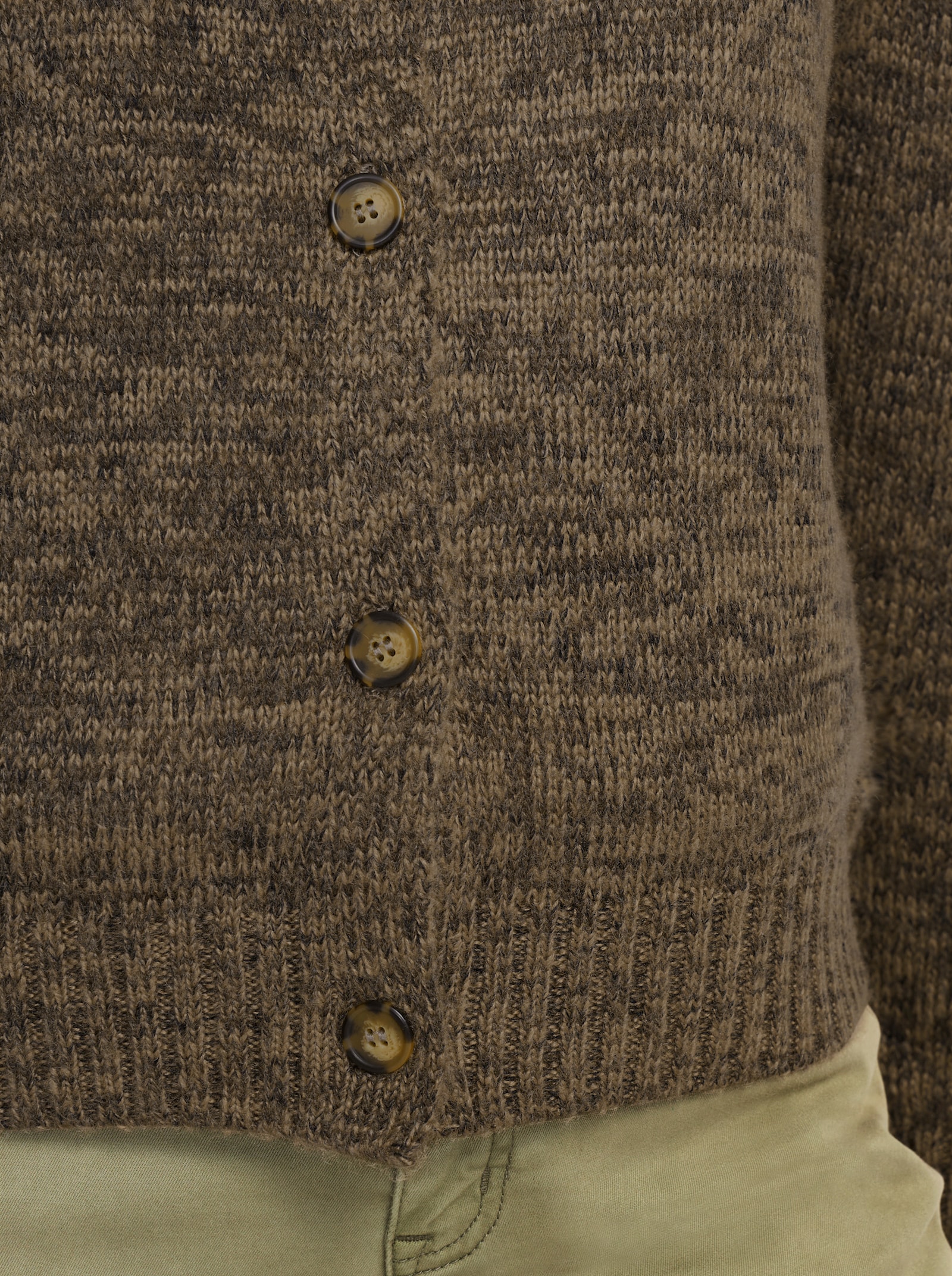heine Strickjacke in melierter Optik - schoko-sesam-meliert