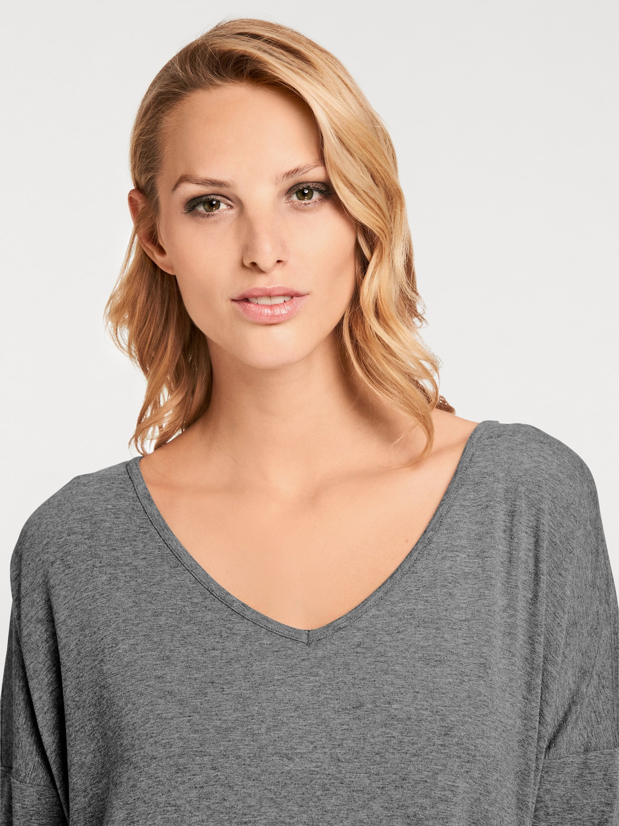 heine Oversized Shirt - grau-melange