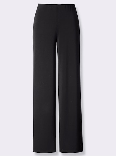 Palazzohose mit Elastik-Bund - schwarz