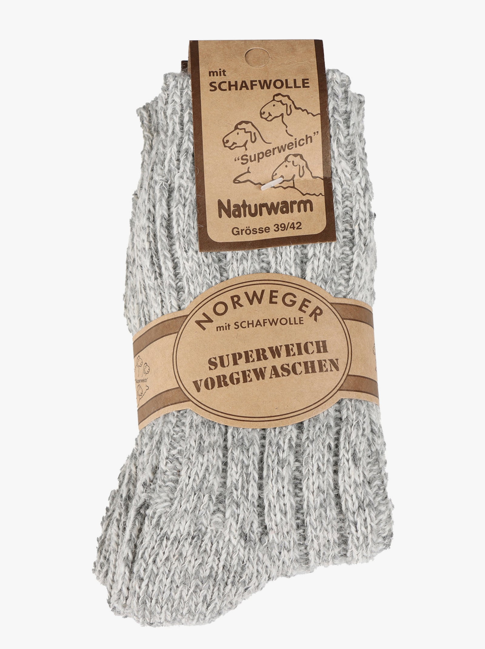 Norweger-Socken - hellgrau