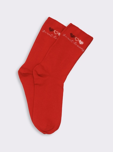 wäschepur Damen-Socken - rot