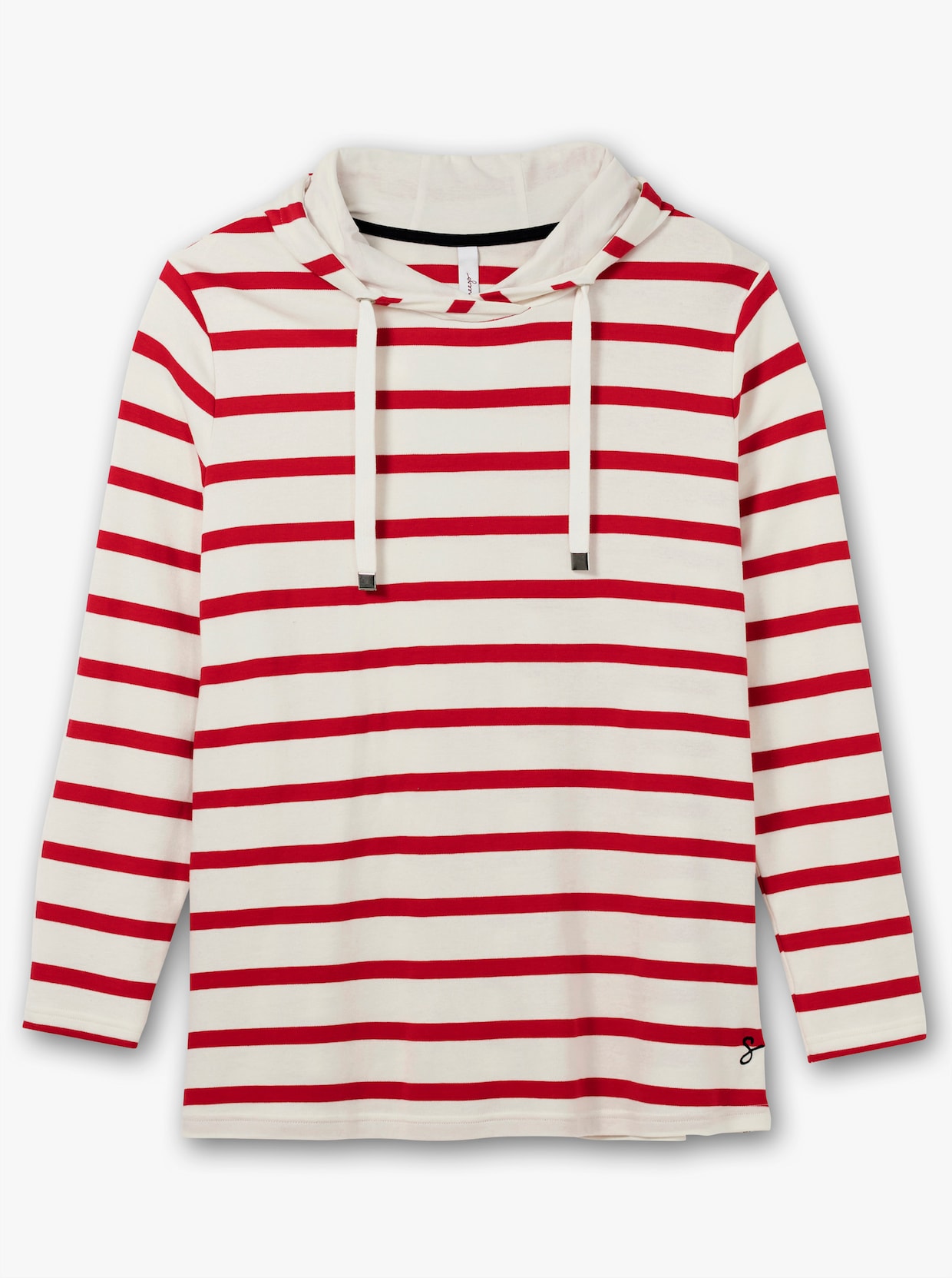 Sweatshirt - rot-ecru-geringelt